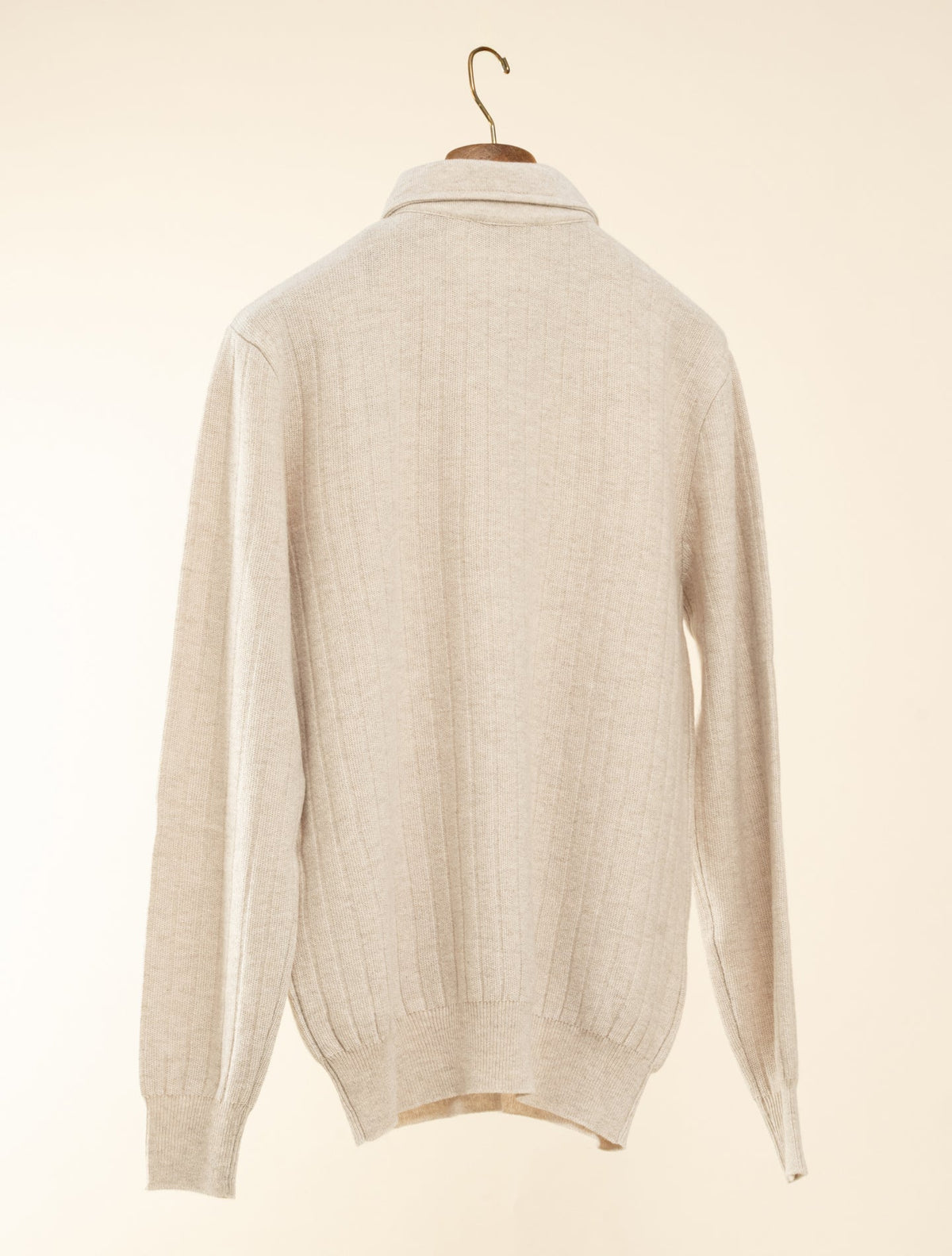 Cashmere Ribb Polo Shirt Sand Lardini Polo shirts S