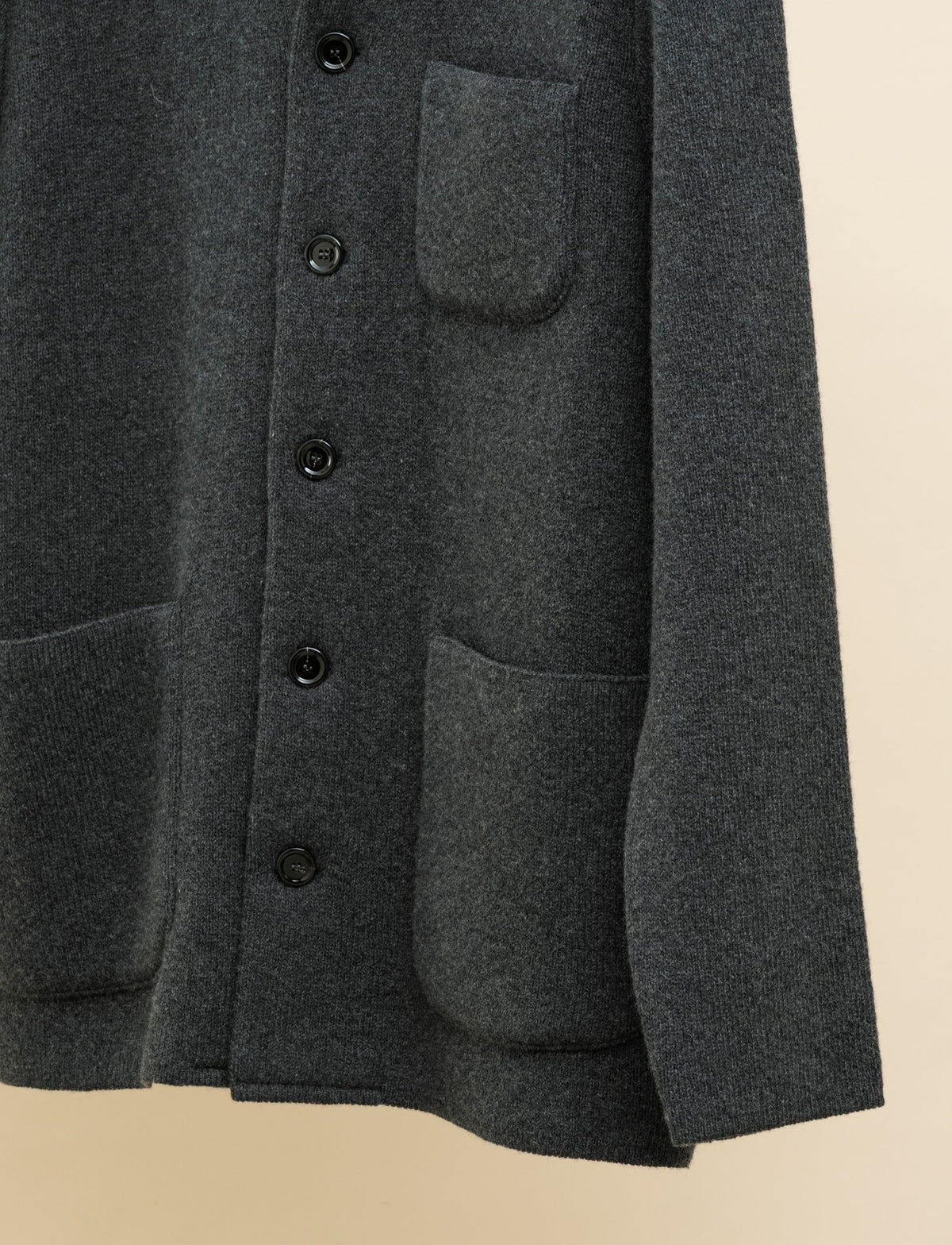 Cashmere Shirt Jacket Charcoal Lardini Knitwear S