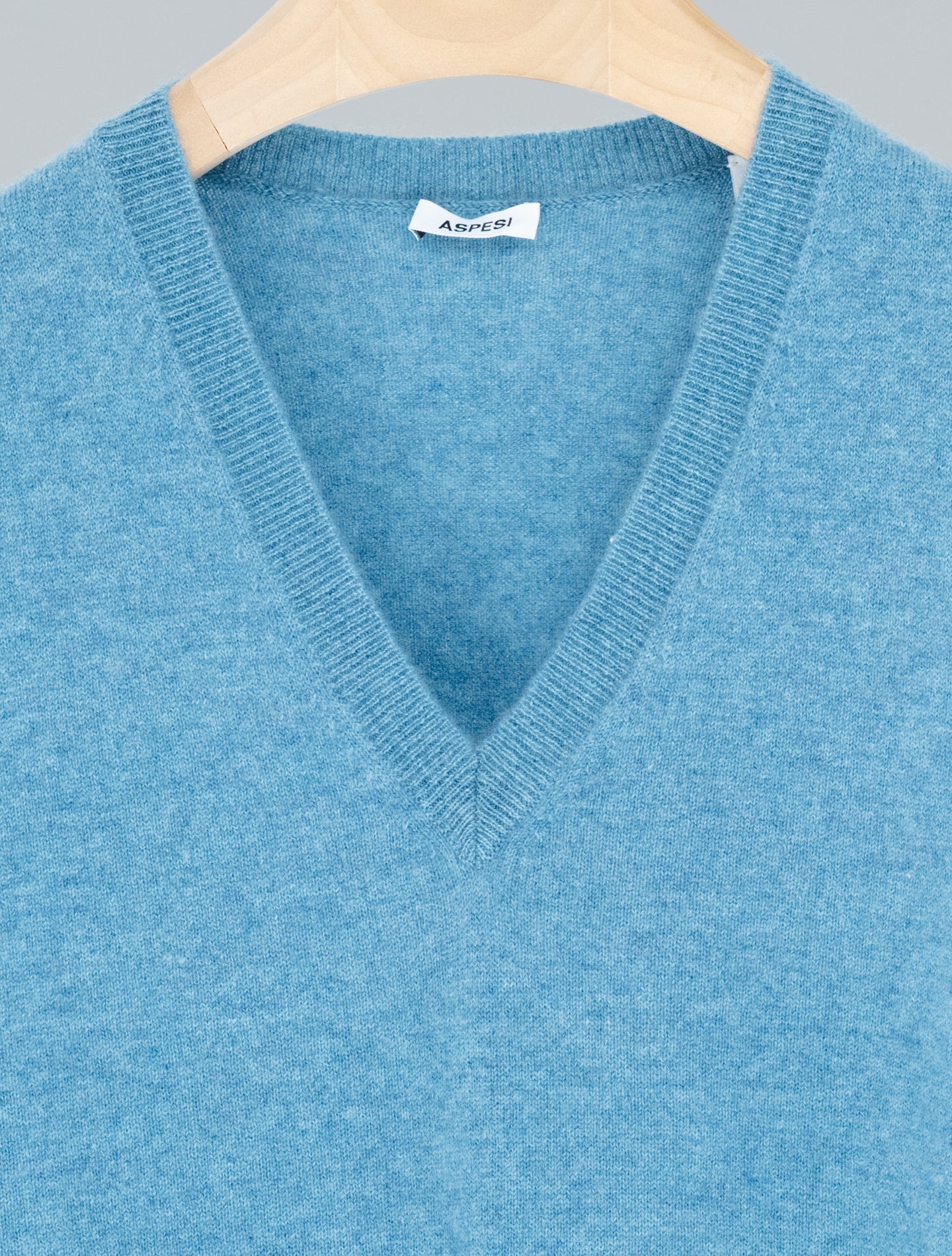 Cashmere Vest Top Azzurro Aspesi Knitwear IT 40