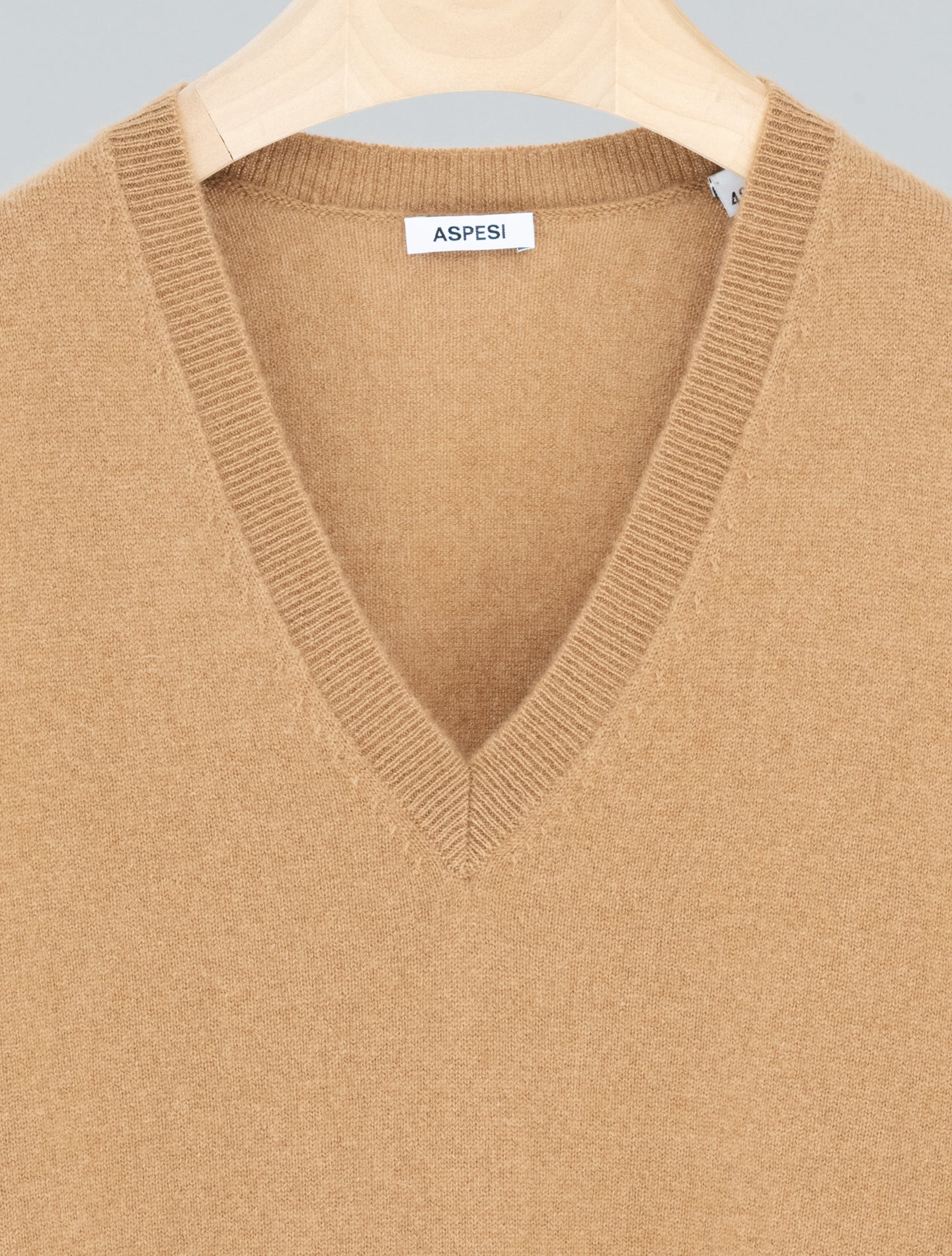 Cashmere Vest Top Camel Aspesi Knitwear IT 40