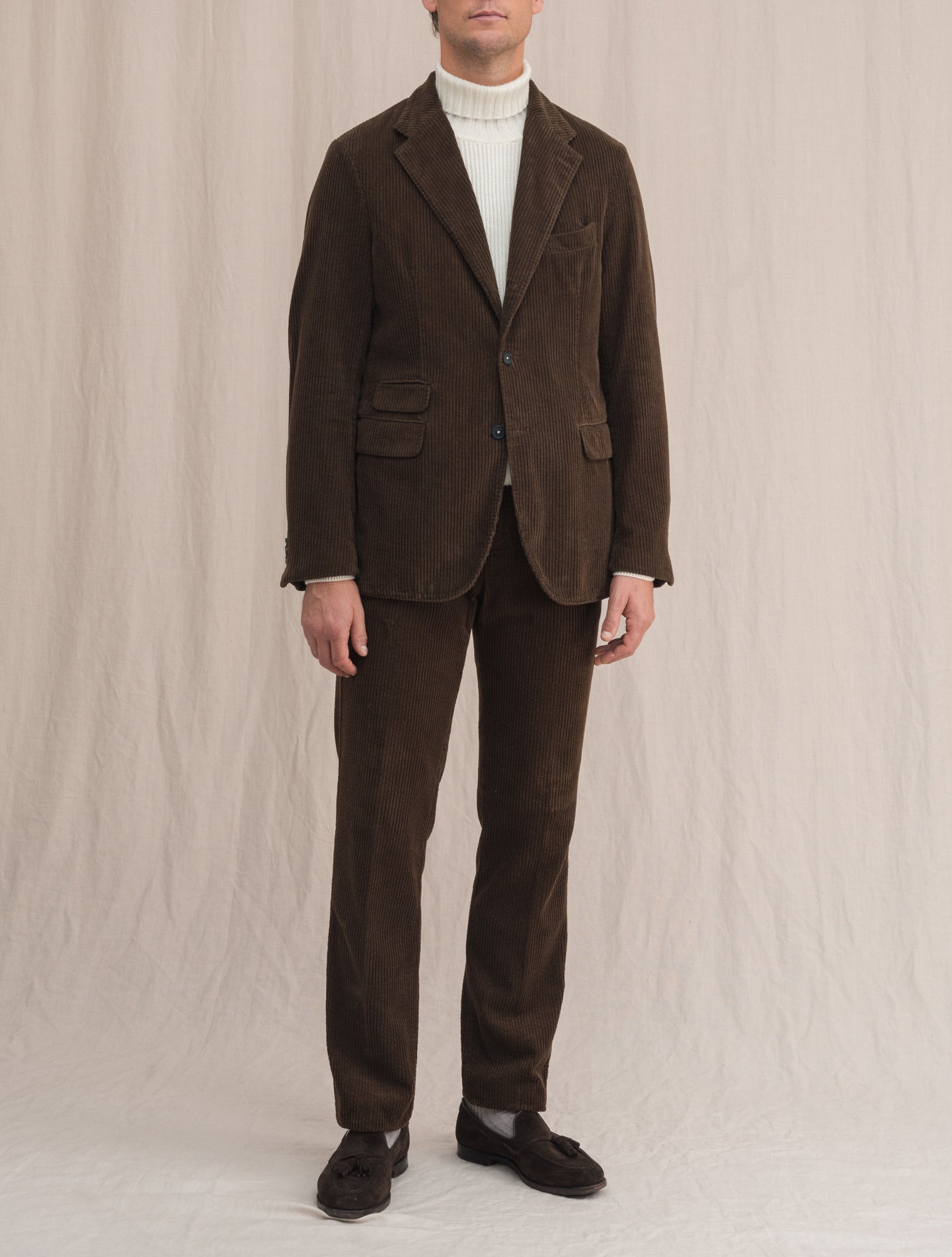 Catch2 Corduroy Single Breasted Jacket Brown | Gabucci