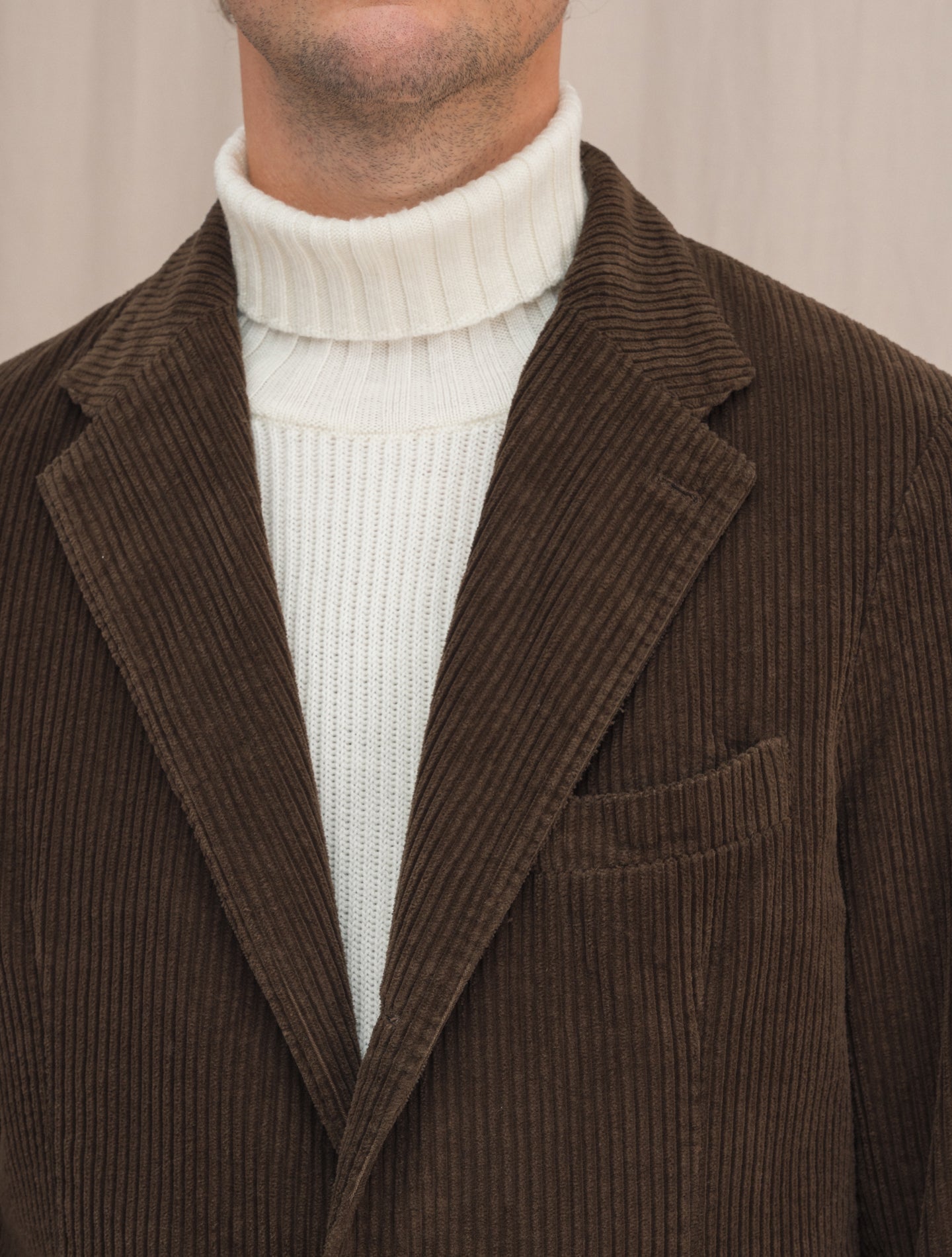 Catch2 Corduroy Single Breasted Jacket Brown | Gabucci