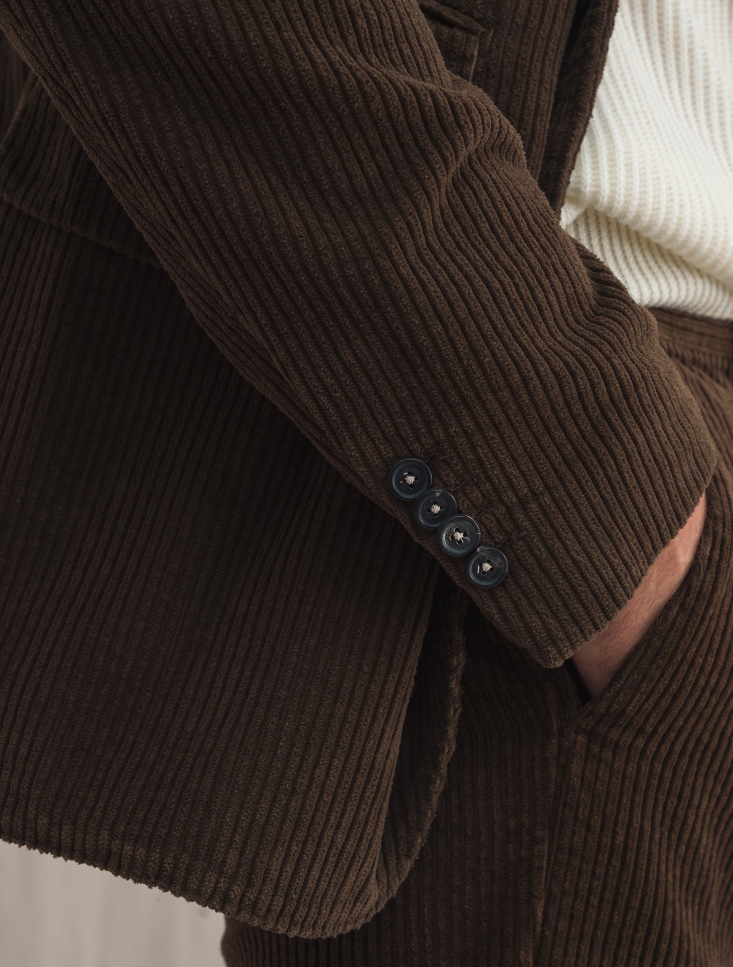 Catch2 Corduroy Single Breasted Jacket Brown | Gabucci