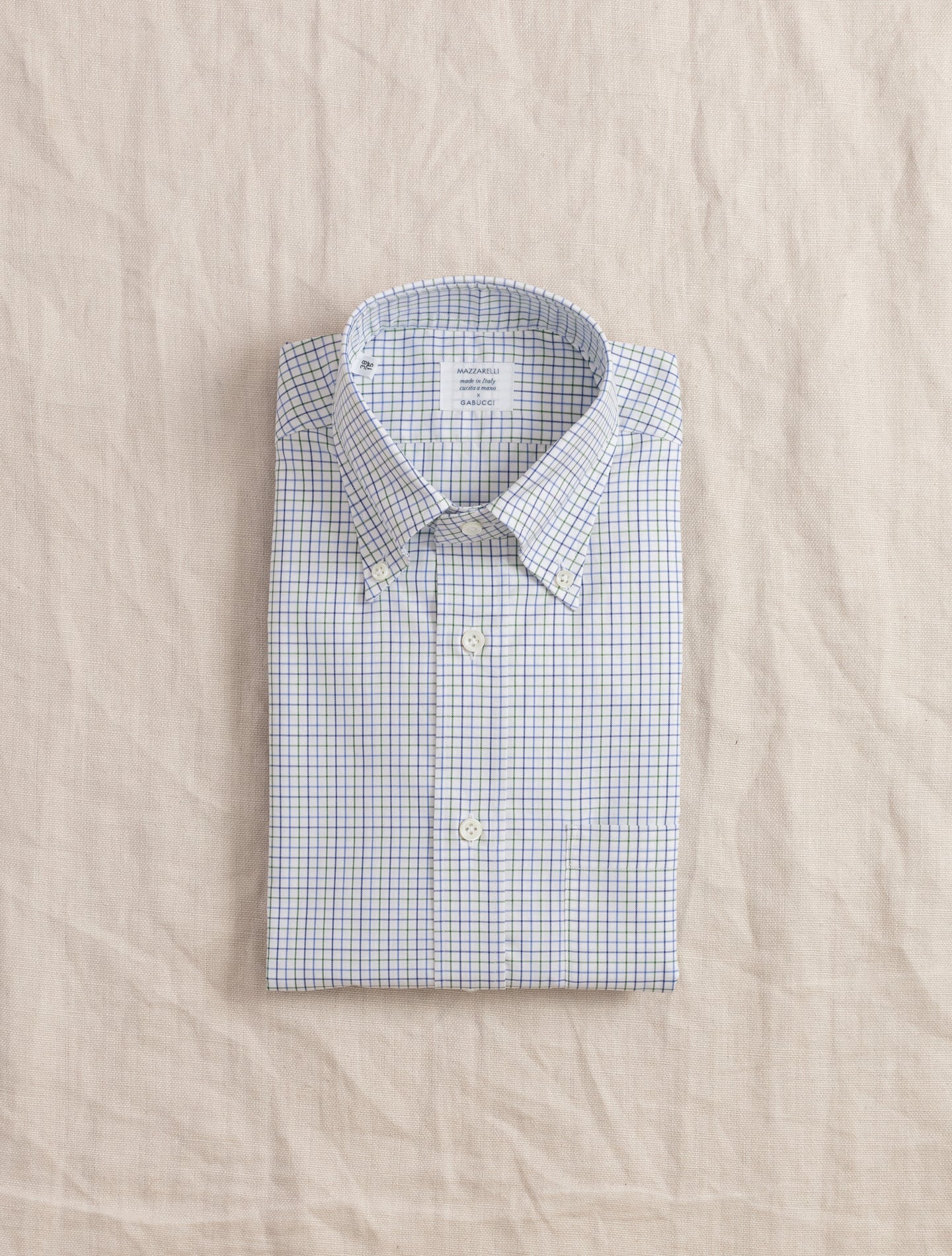 Checked Button Down Shirt Green | Gabucci