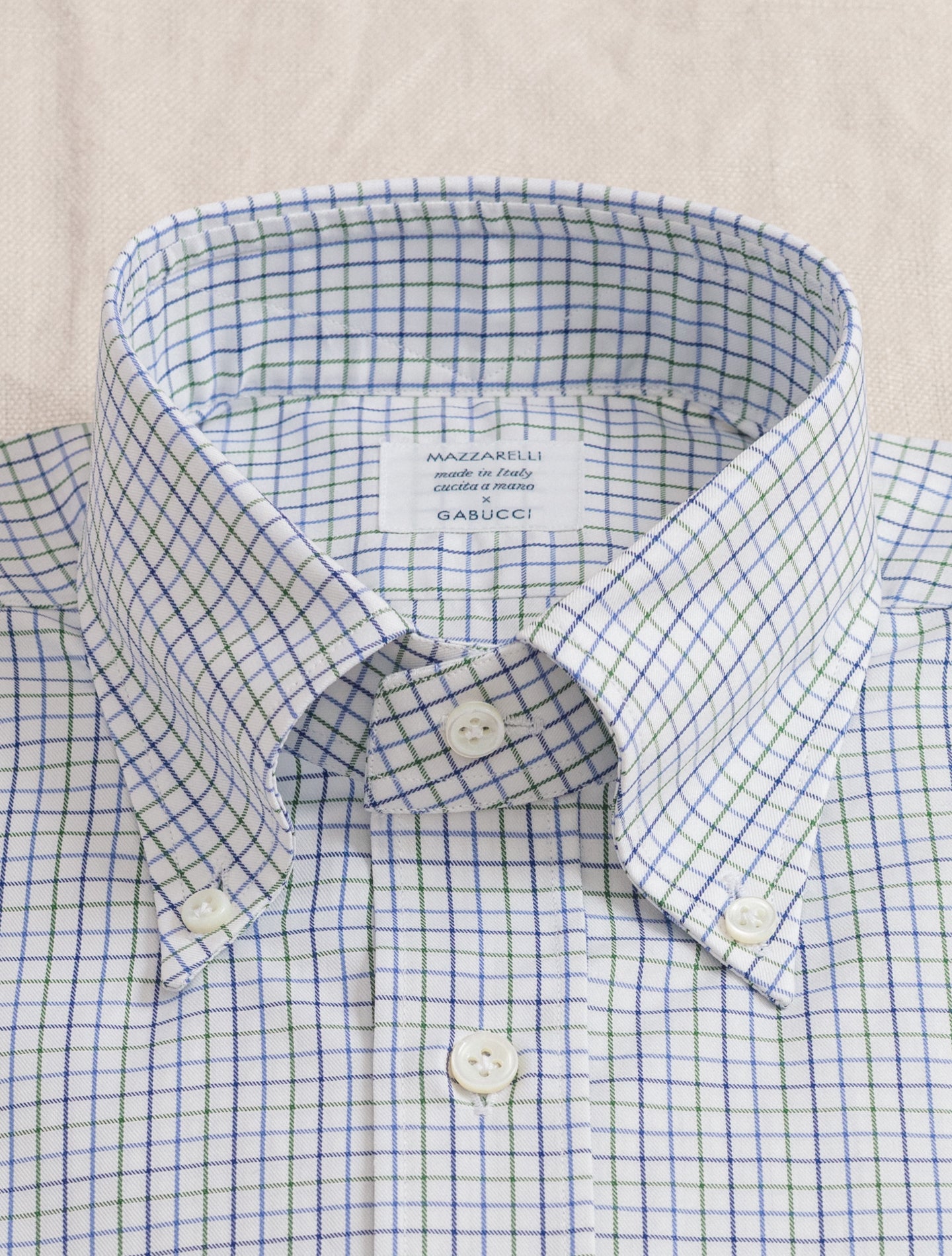 Checked Button Down Shirt Green | Gabucci