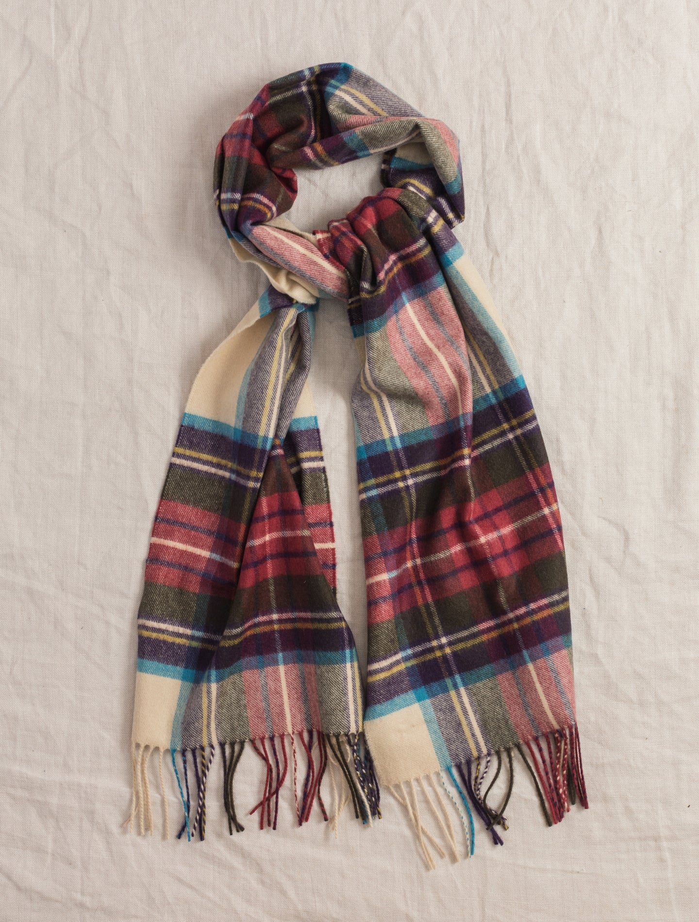 Checked Cashmere Woven Scarf Multi | Gabucci