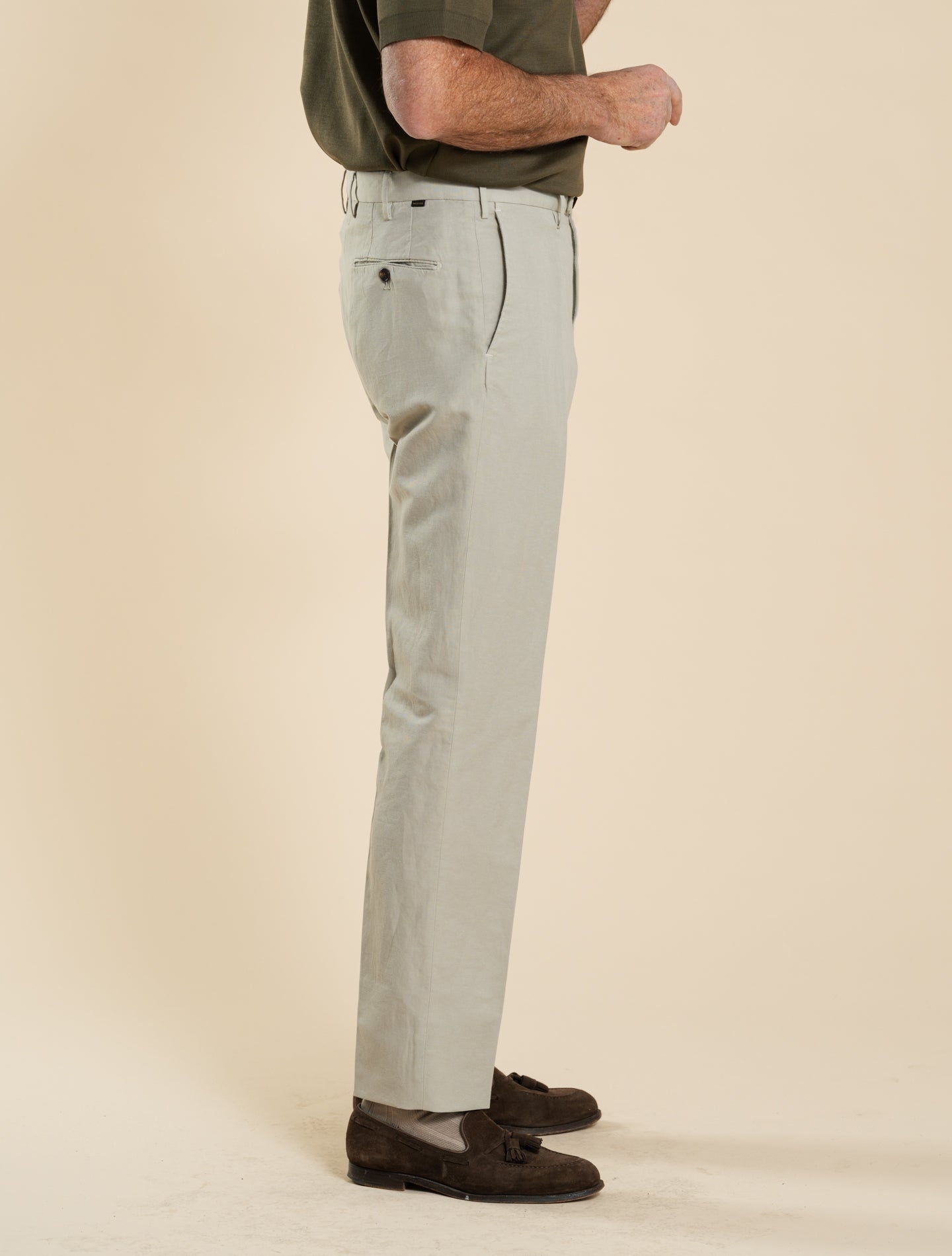 Incotex Chinolino Trousers Greige | Gabucci