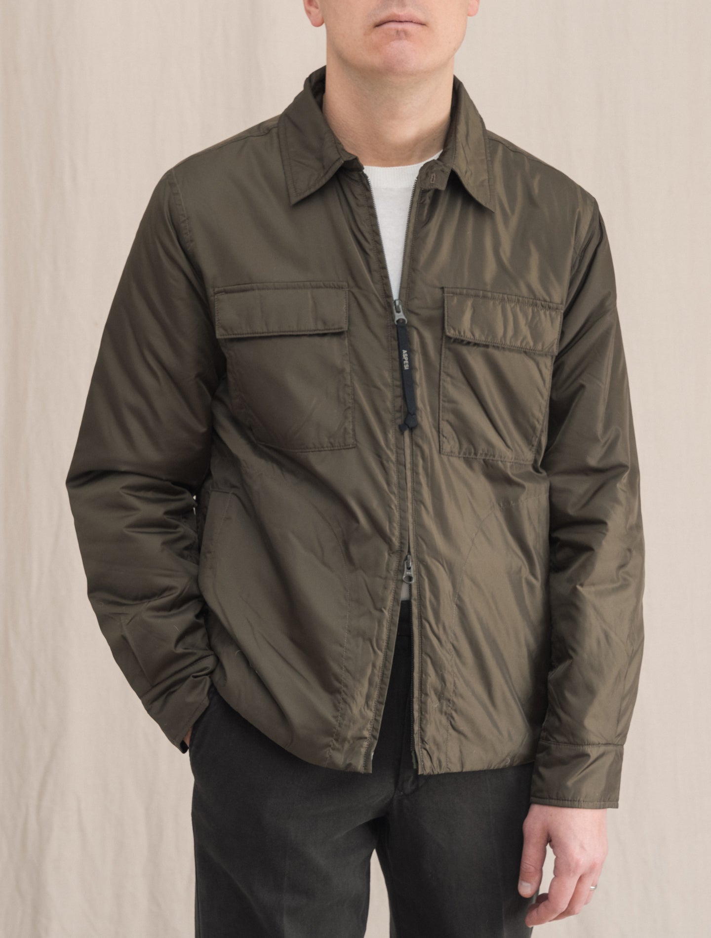 Compton Nylon Jacket Military | Gabucci