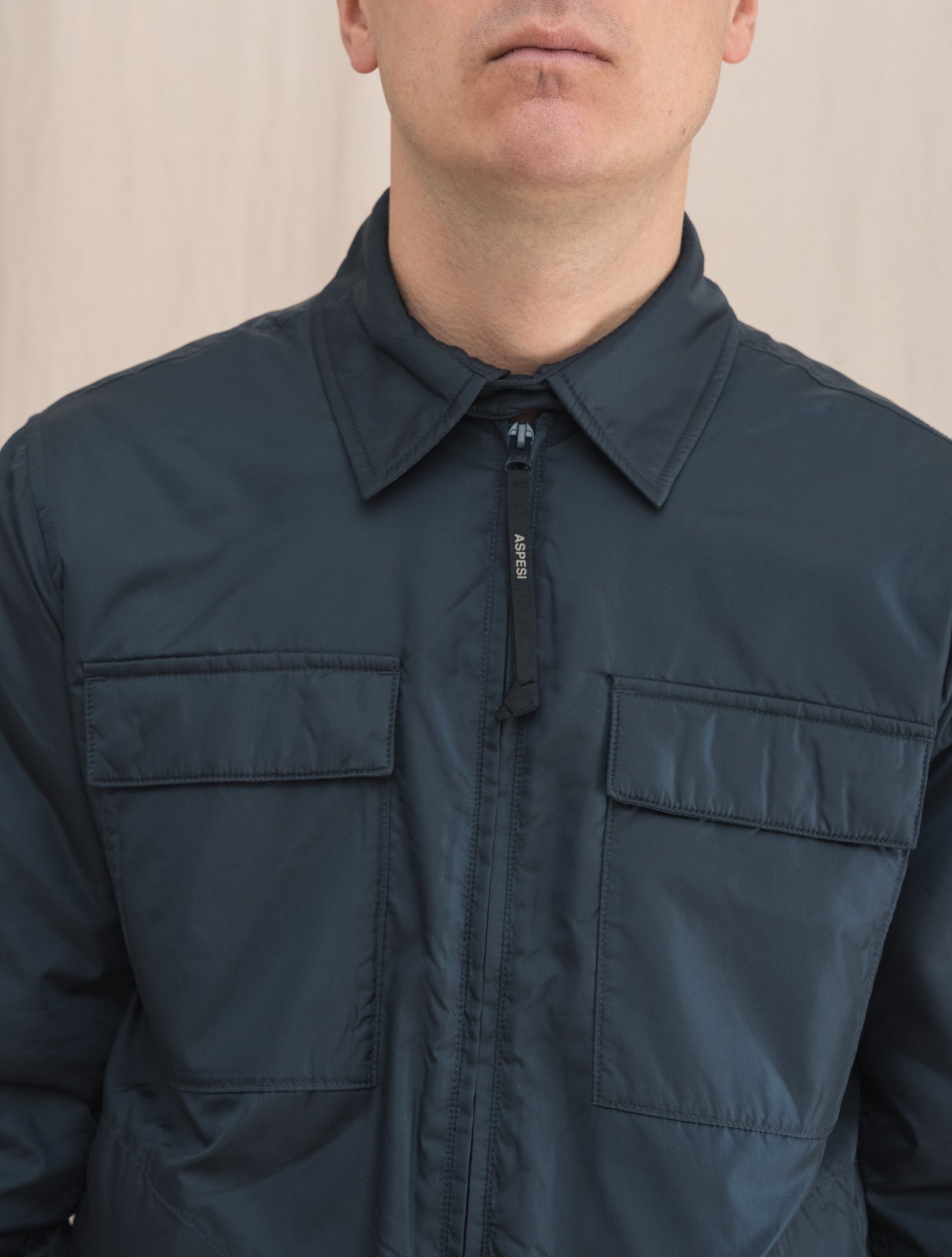 Compton Nylon Jacket Navy | Gabucci