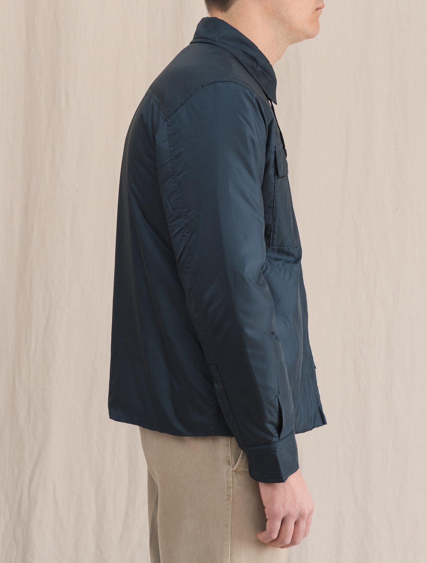 Compton Nylon Jacket Navy | Gabucci