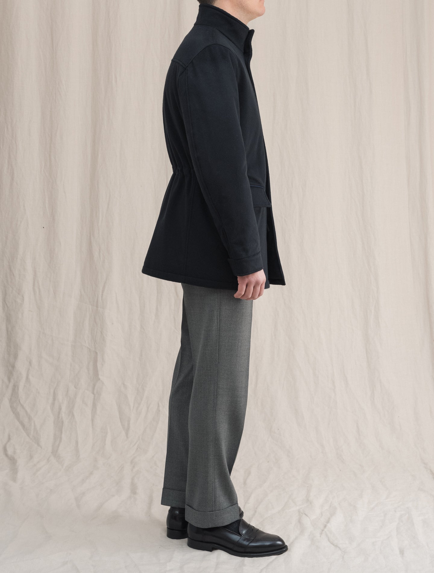 Conero Cashmere Padded Jacket Navy Manto Outerwear 48