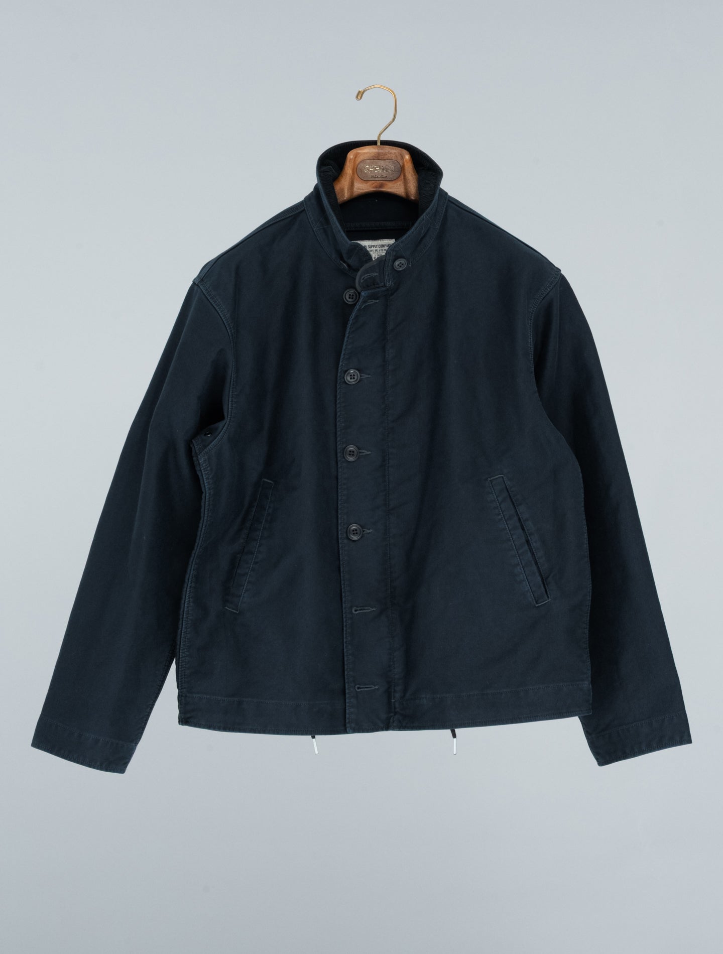 RRL Deck Jacket Cotton Grosgrain Dark Navy | Vintage Utility | Gabucci