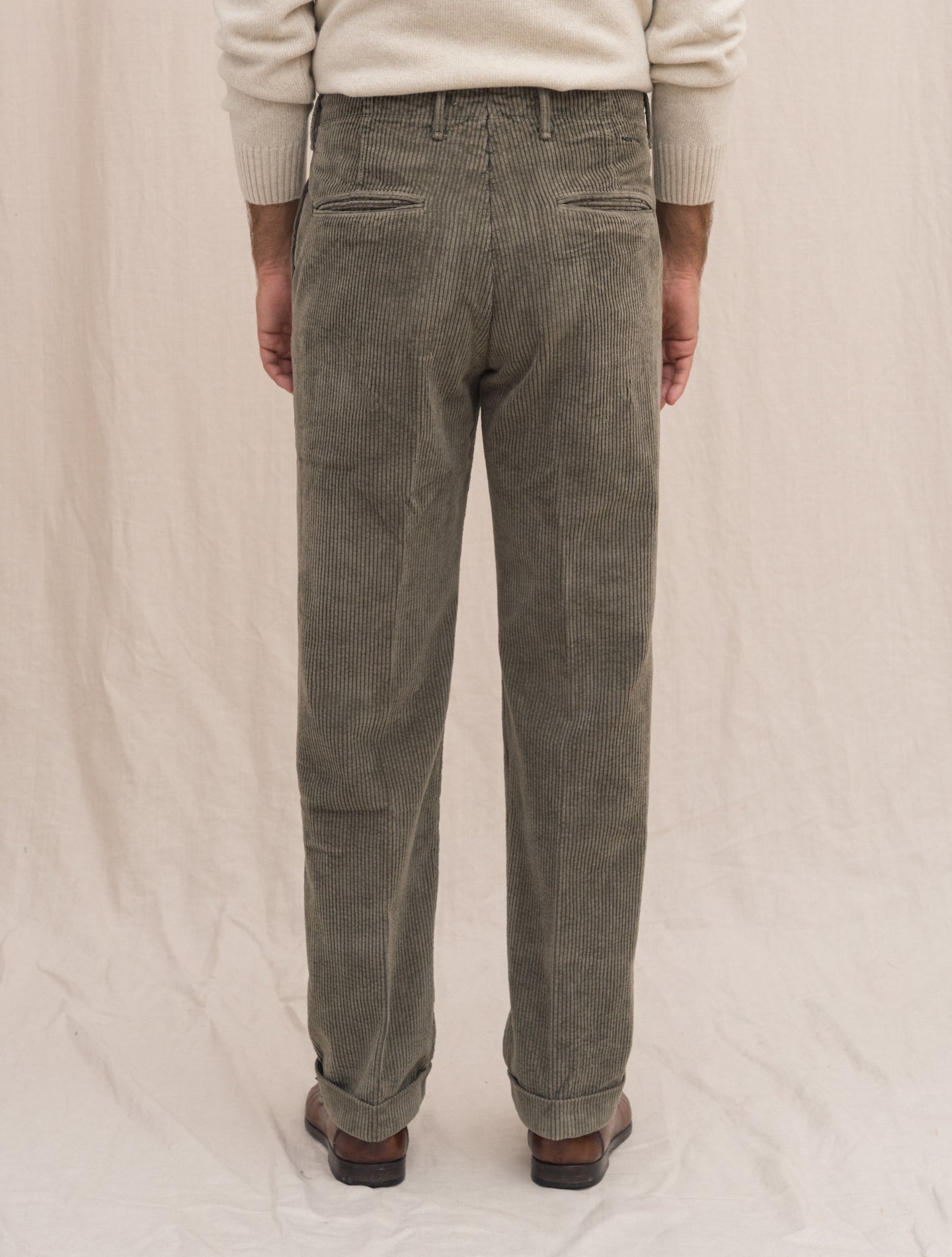 Corduroy Regular Fit Slacks Military Incotex Trousers 30