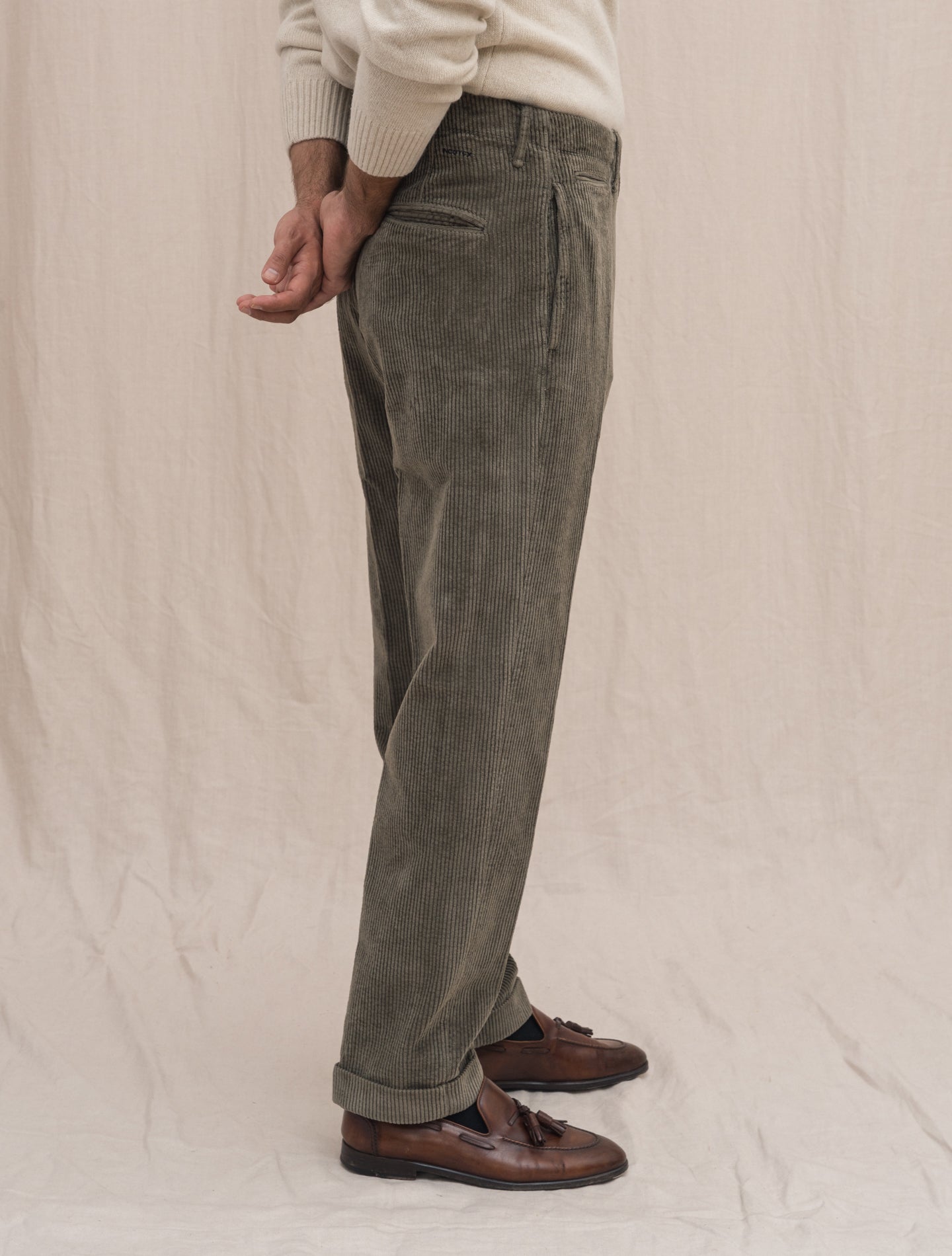 Corduroy Regular Fit Slacks Military Incotex Trousers 30