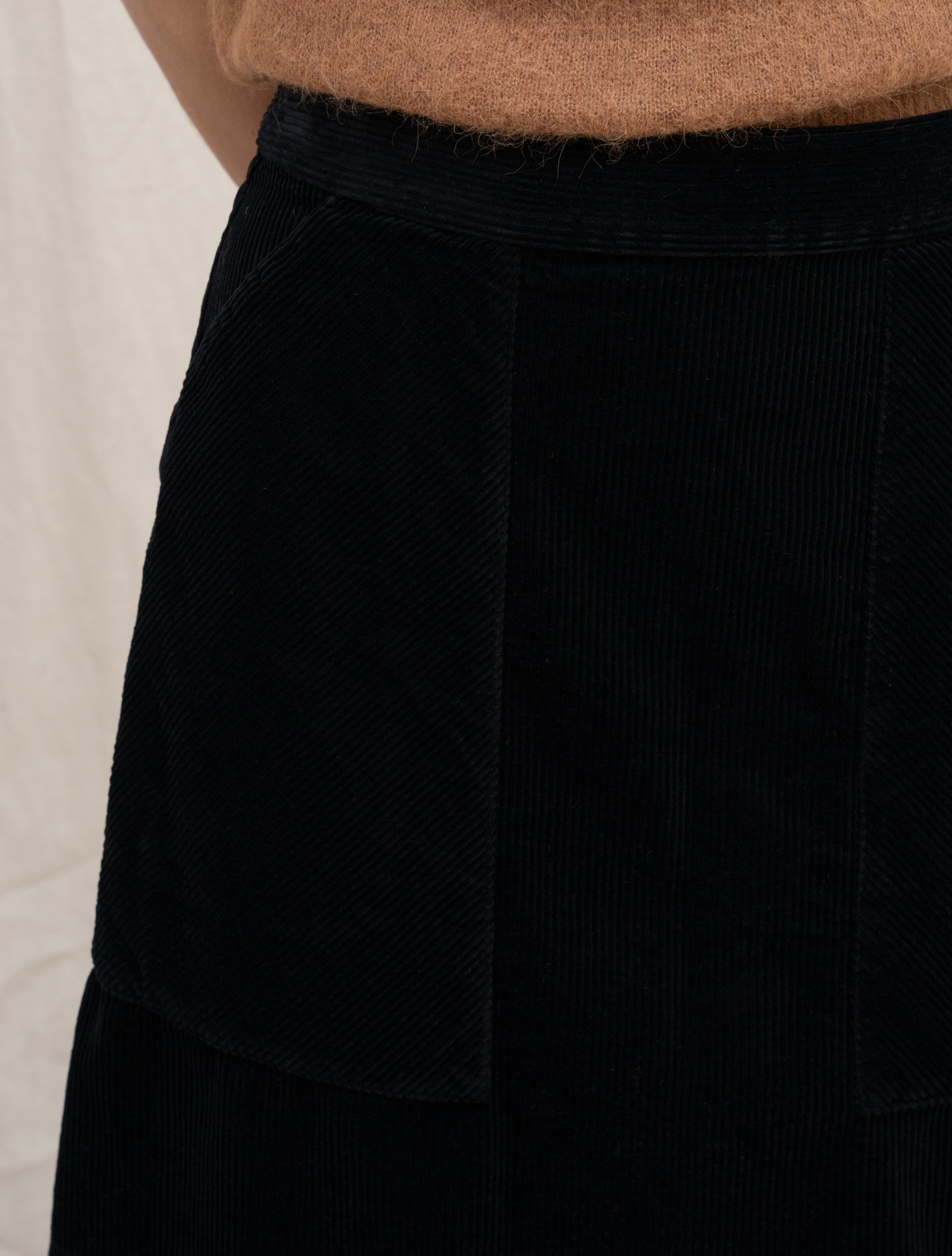 Corduroy Skirt Black Aspesi Skirts Gabucci