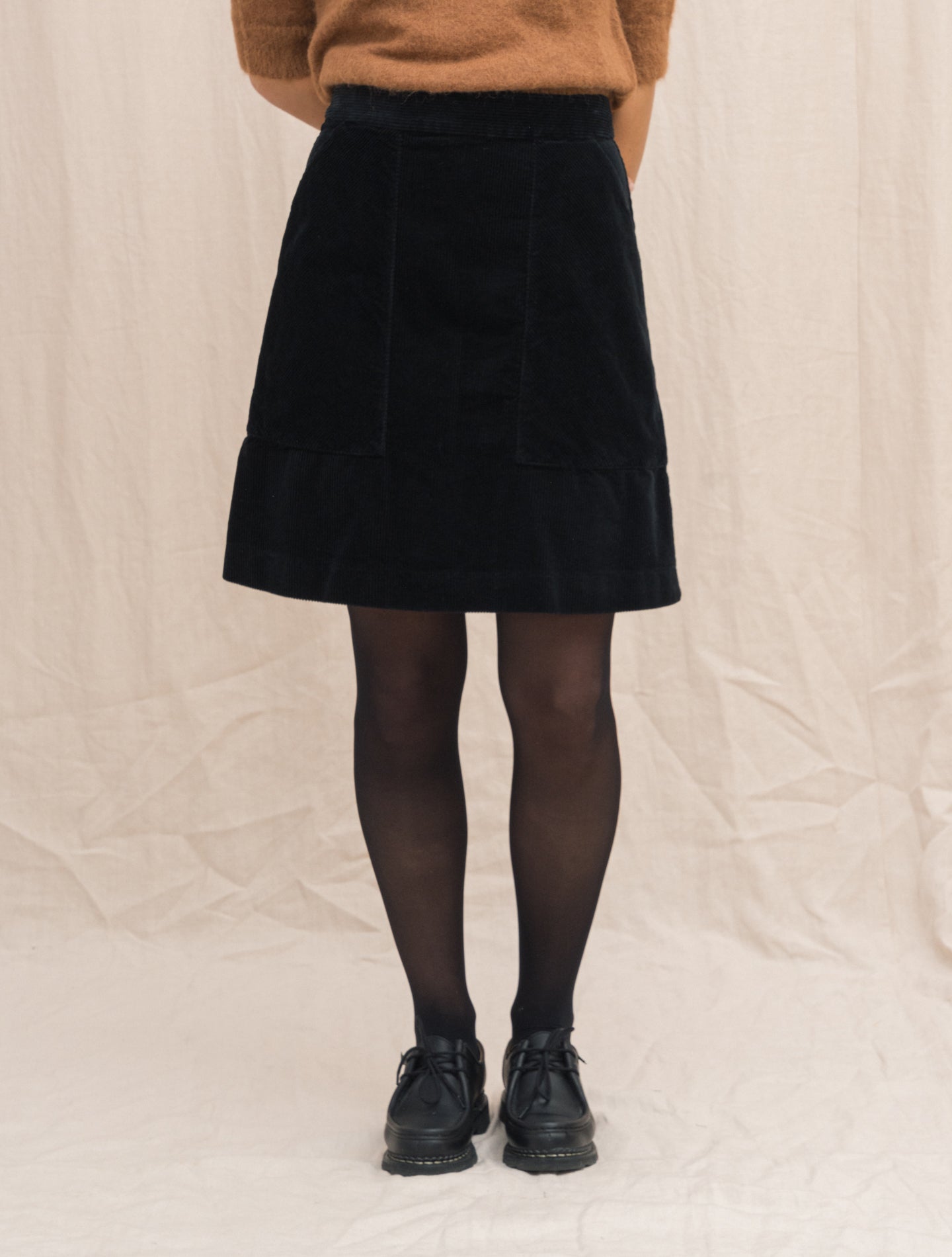 Corduroy Skirt Black Aspesi Skirts Gabucci