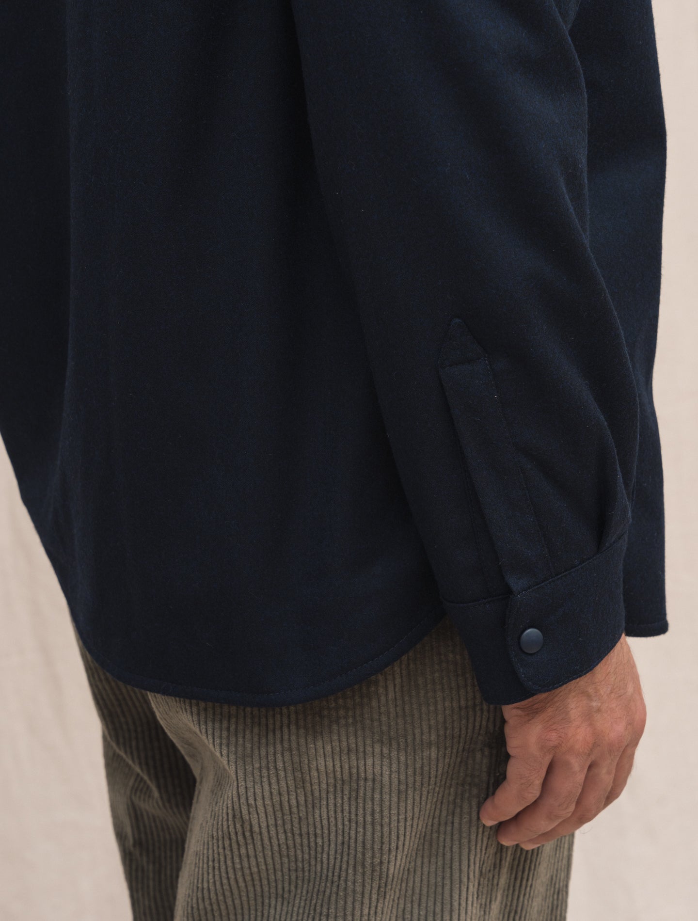 Cortina Wool Overshirt Navy Mazzarelli Outerwear Gabucci