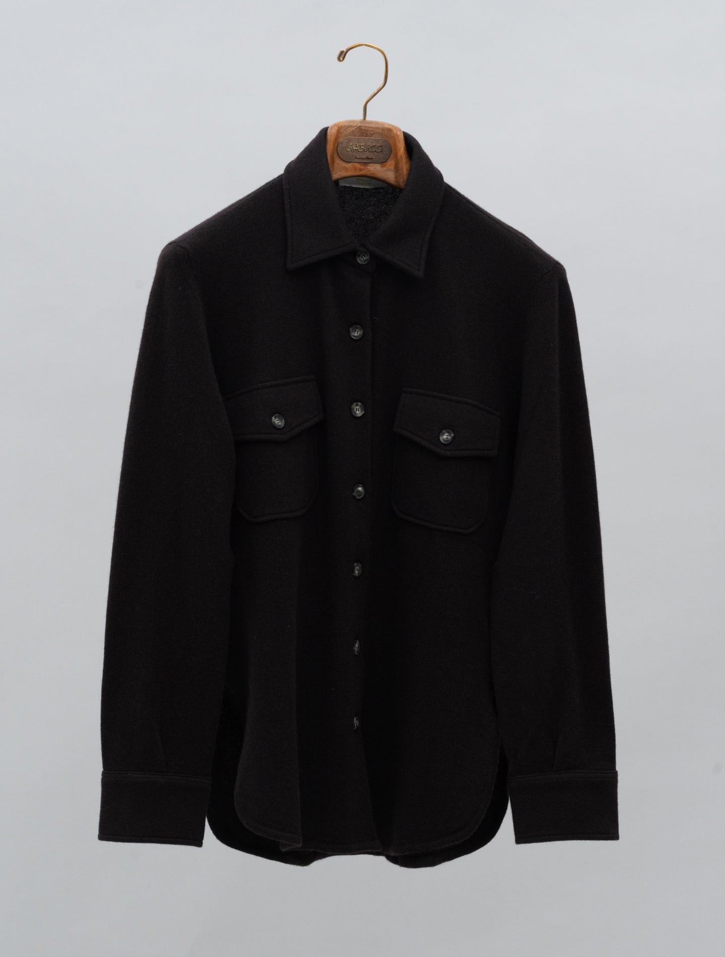 Corviglia Cashmere Knitted Shirt Brown Fedeli Knitwear S