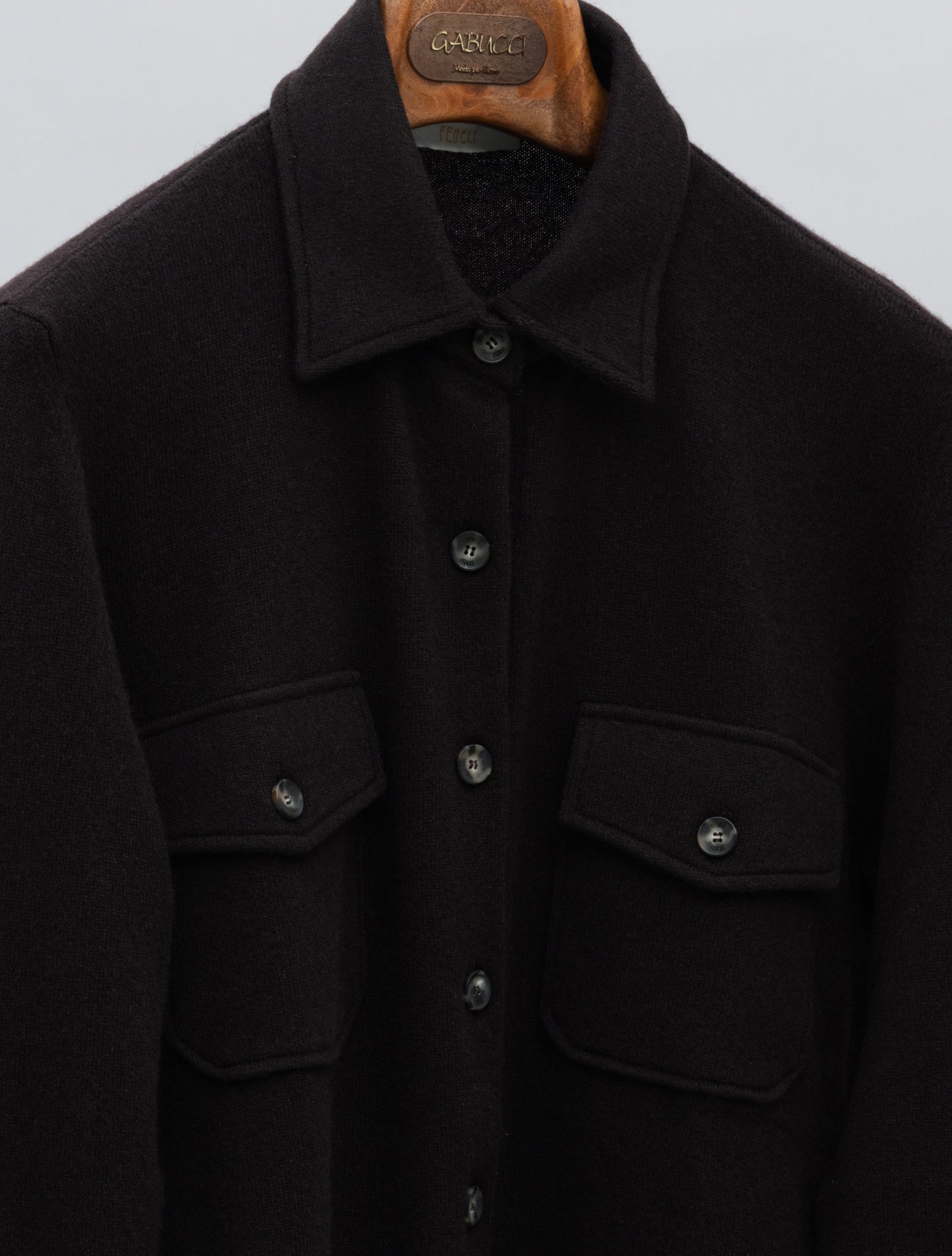 Corviglia Cashmere Knitted Shirt Brown Fedeli Knitwear S