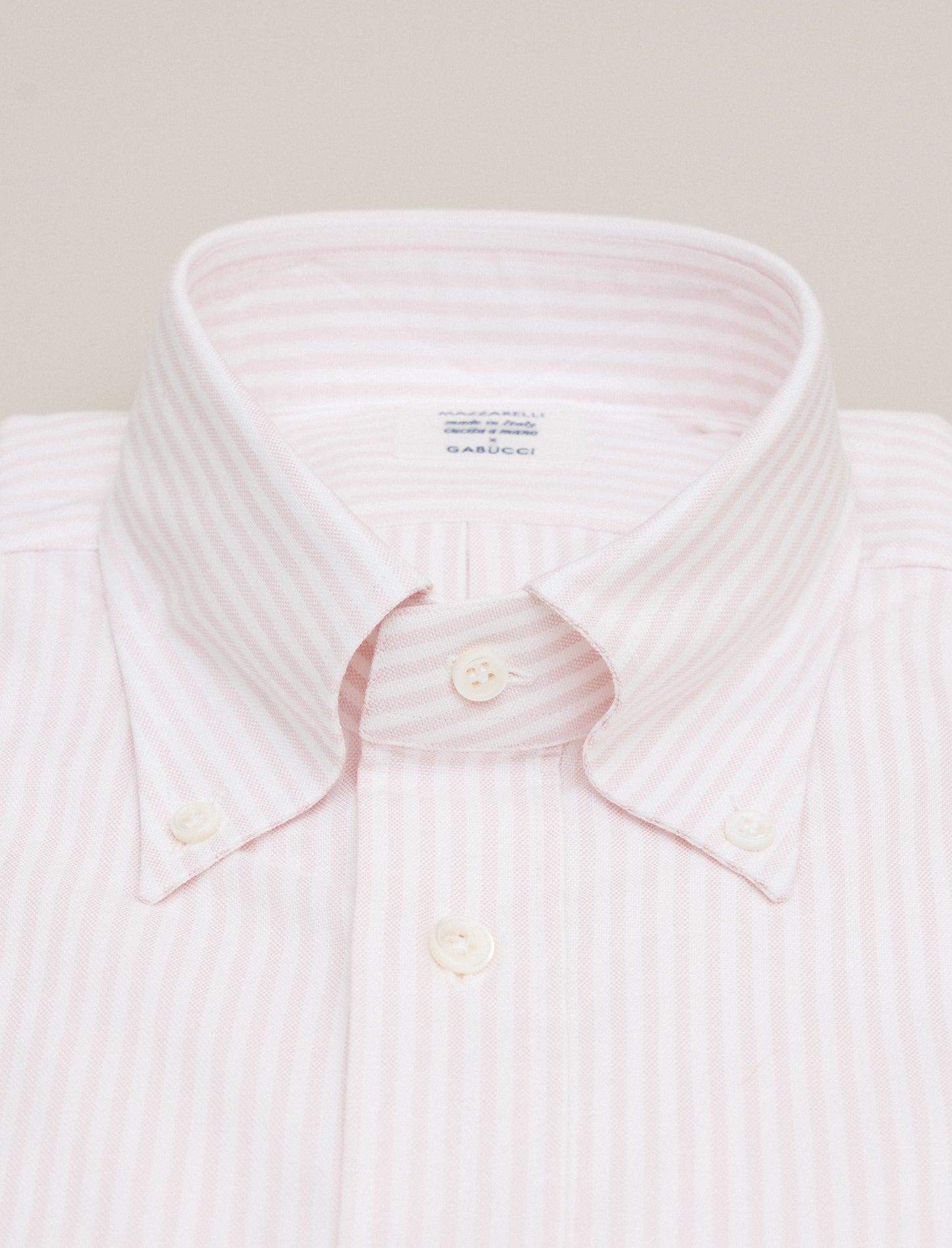 Cotton Bengal Striped IVY Fit Shirt Pink Mazzarelli Shirts 38