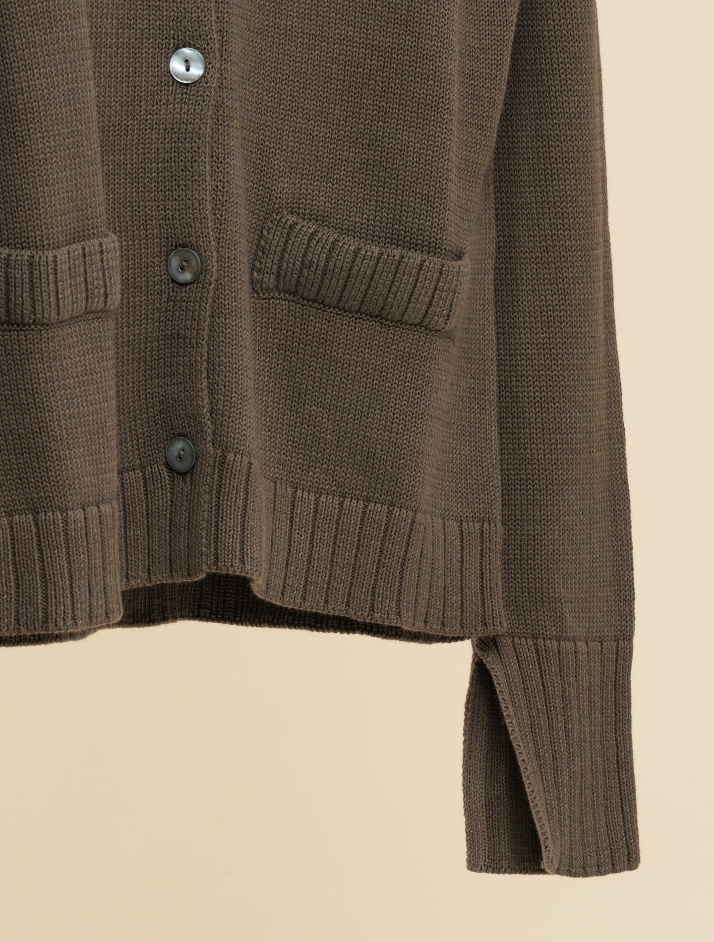 Cotton Cardigan Brown Morgano Knitwear IT 40