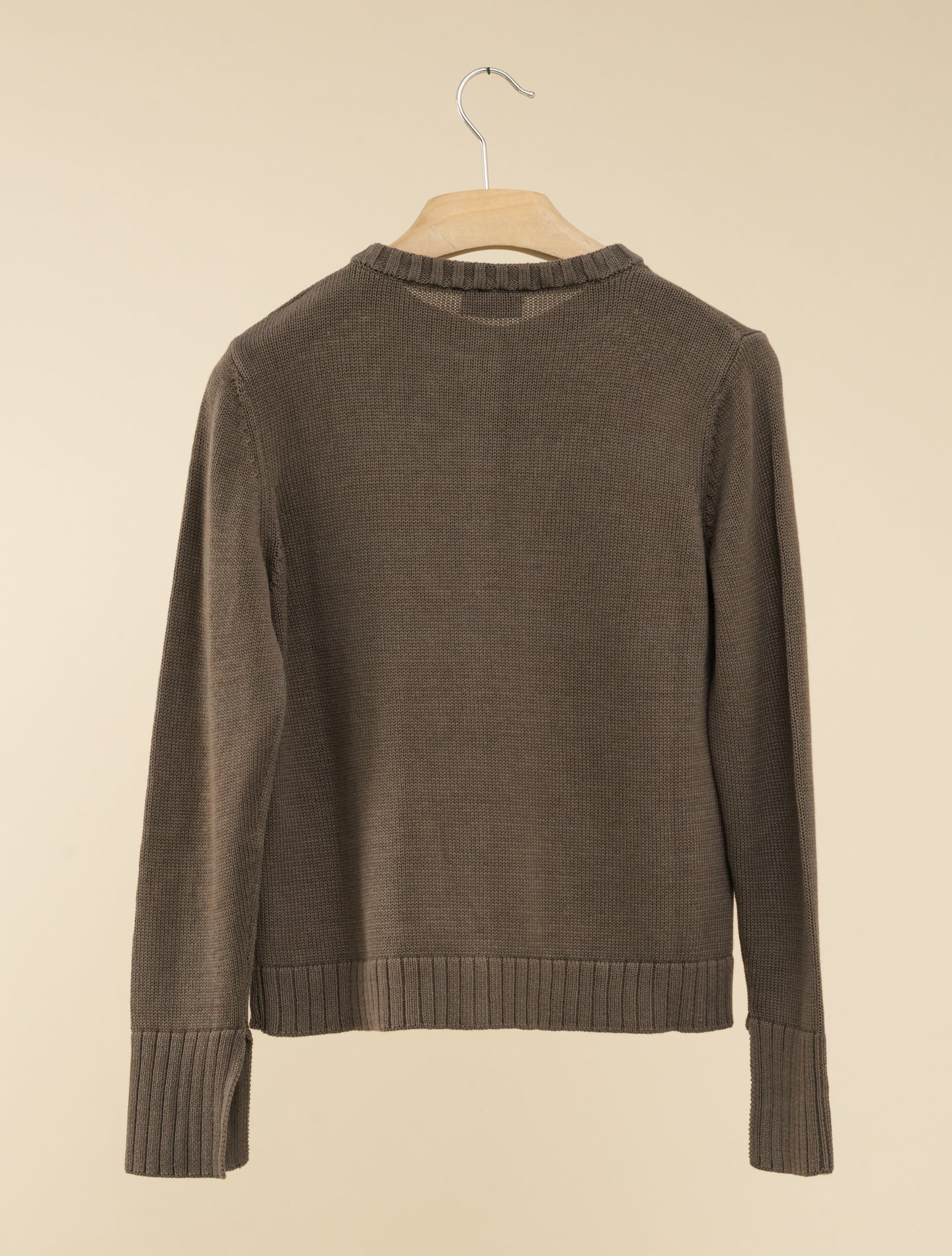 Cotton Cardigan Brown Morgano Knitwear IT 40