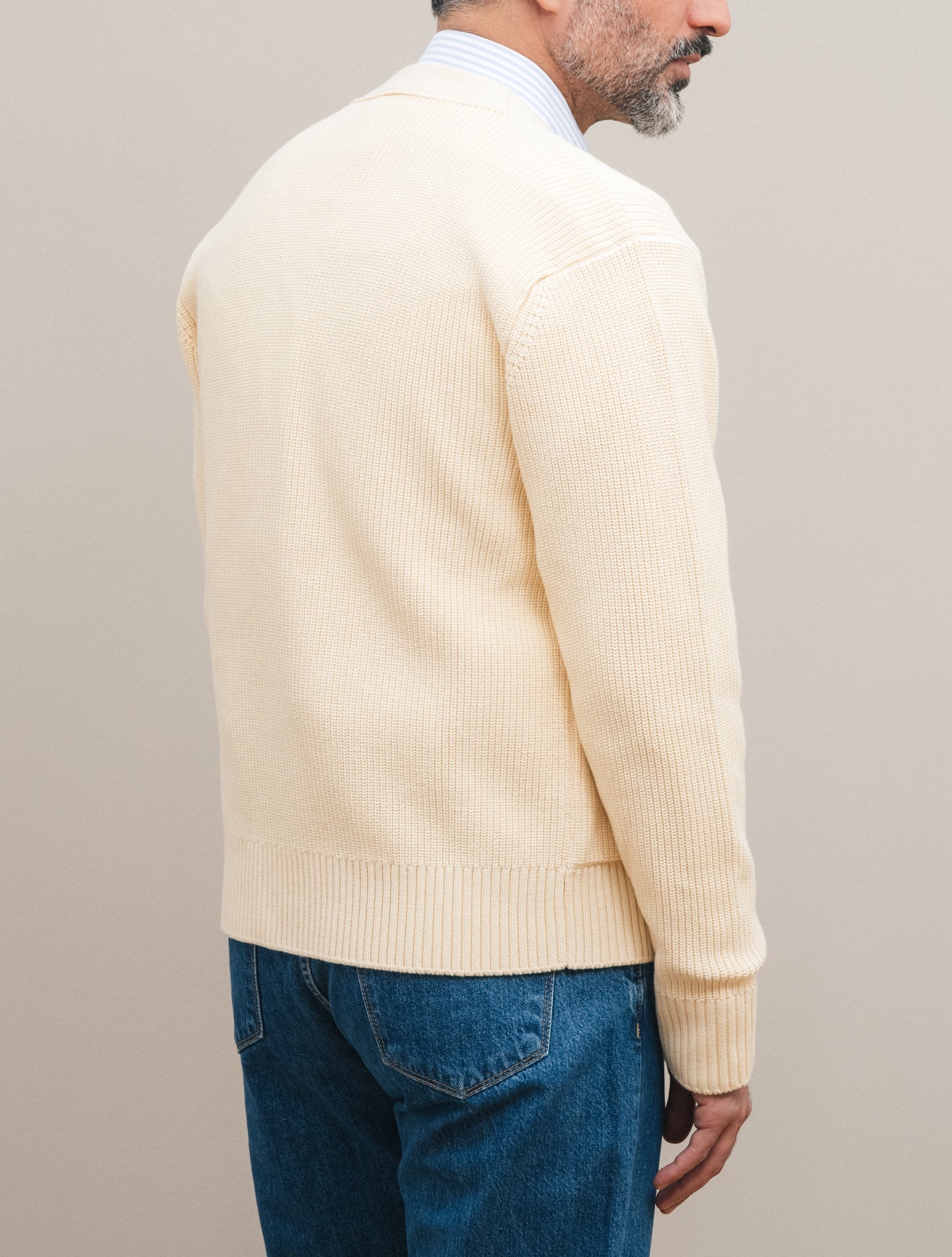 Cotton Cardigan Vanilla Lardini Knitwear S