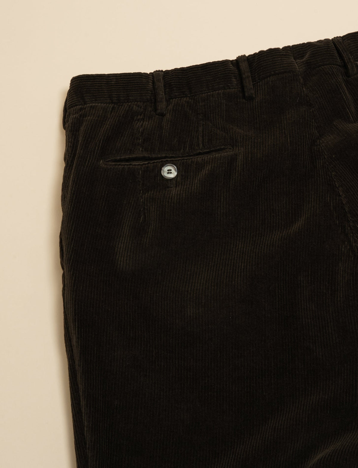 Cotton Cashmere Corduroy Trousers Brown Santaniello Trousers 48