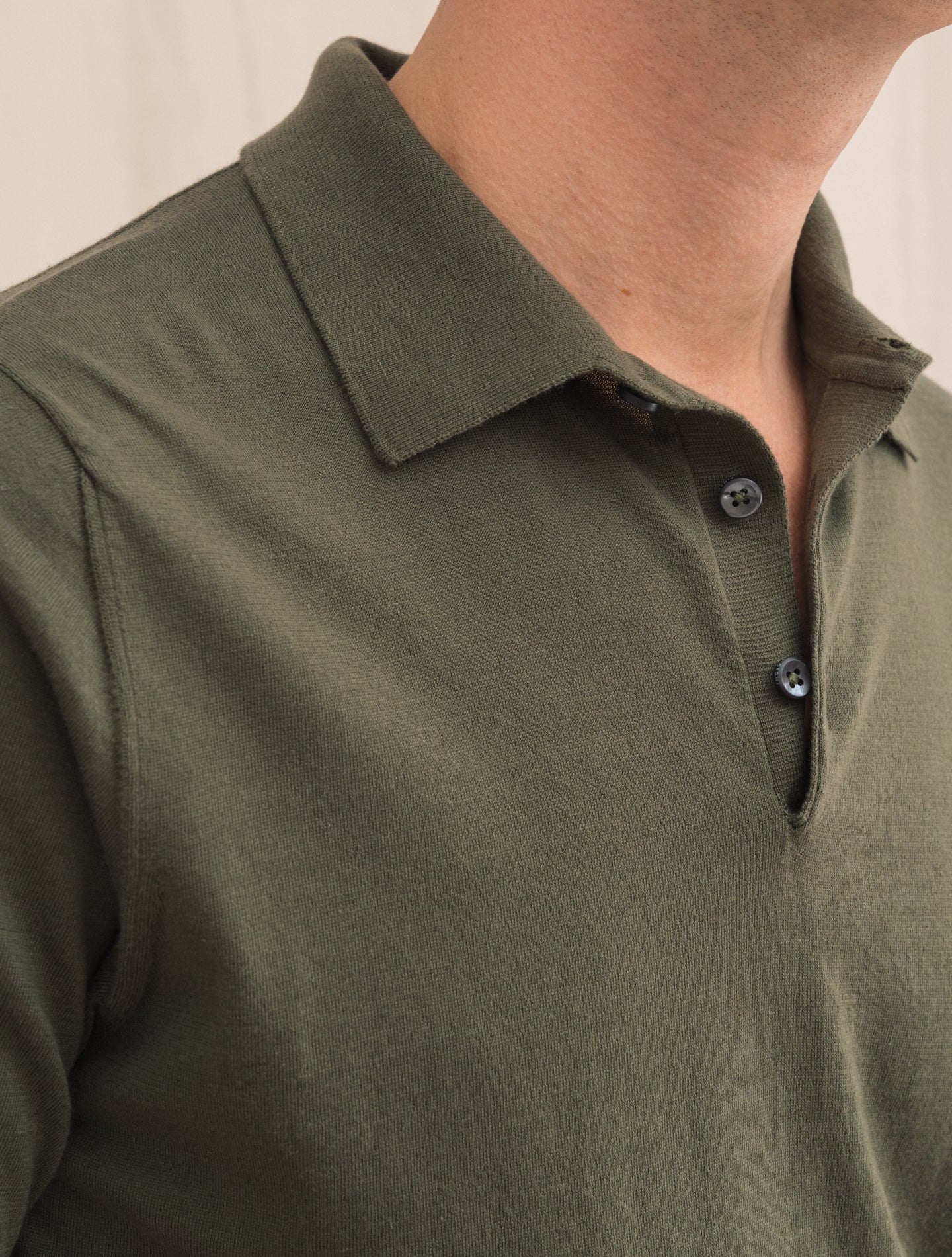 Cotton Cashmere Short Sleeve Polo Shirt Green Fioroni Polo shirts 48