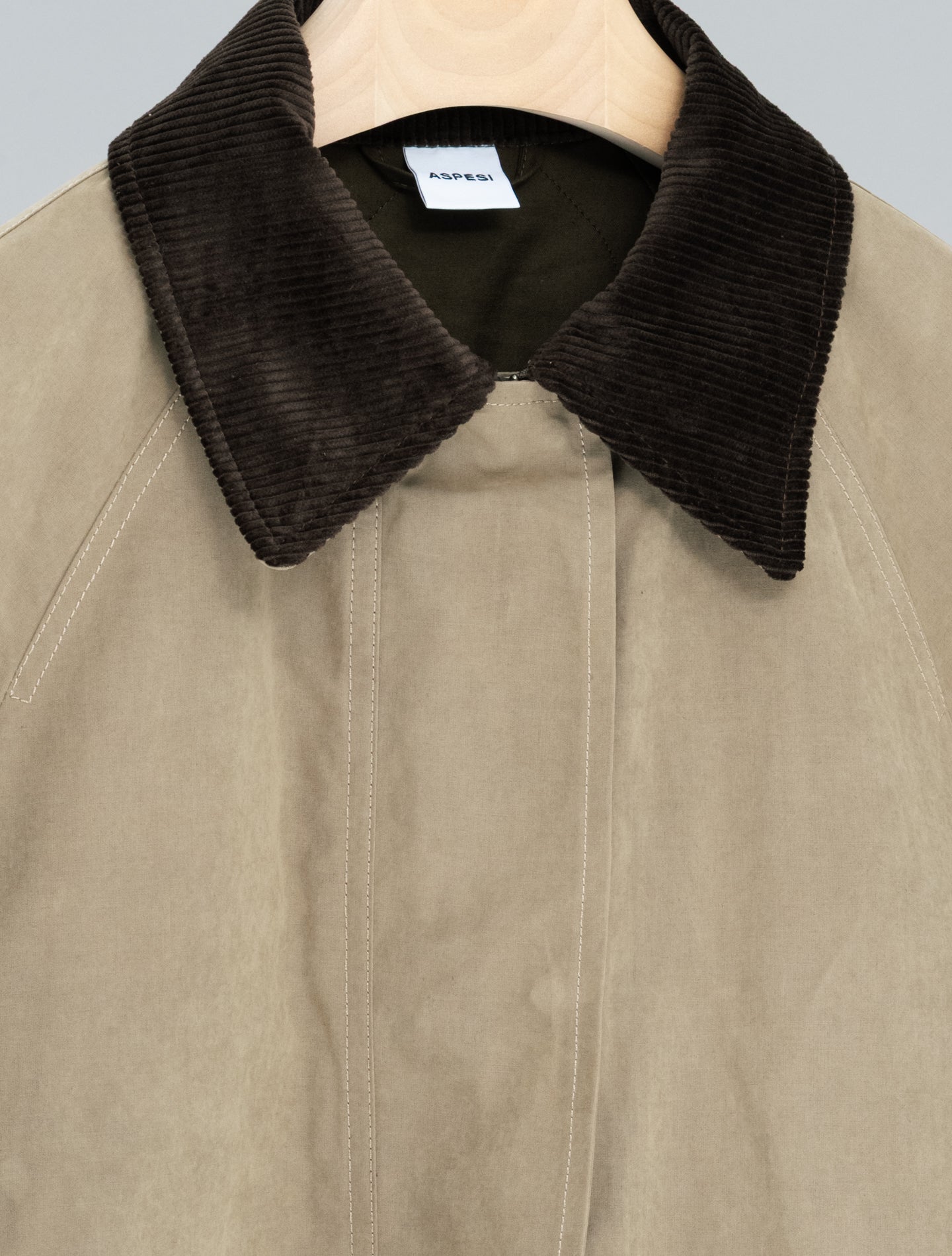 Cotton Dry Wax Shooting Jacket Dive Grey Aspesi Outerwear IT 38