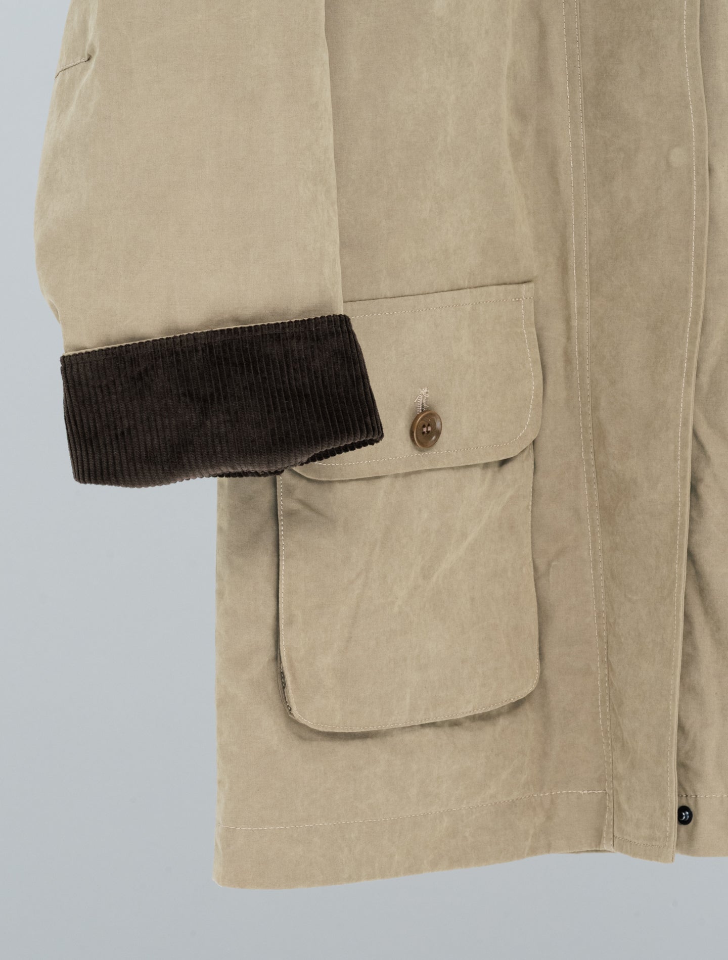 Cotton Dry Wax Shooting Jacket Dive Grey Aspesi Outerwear IT 38
