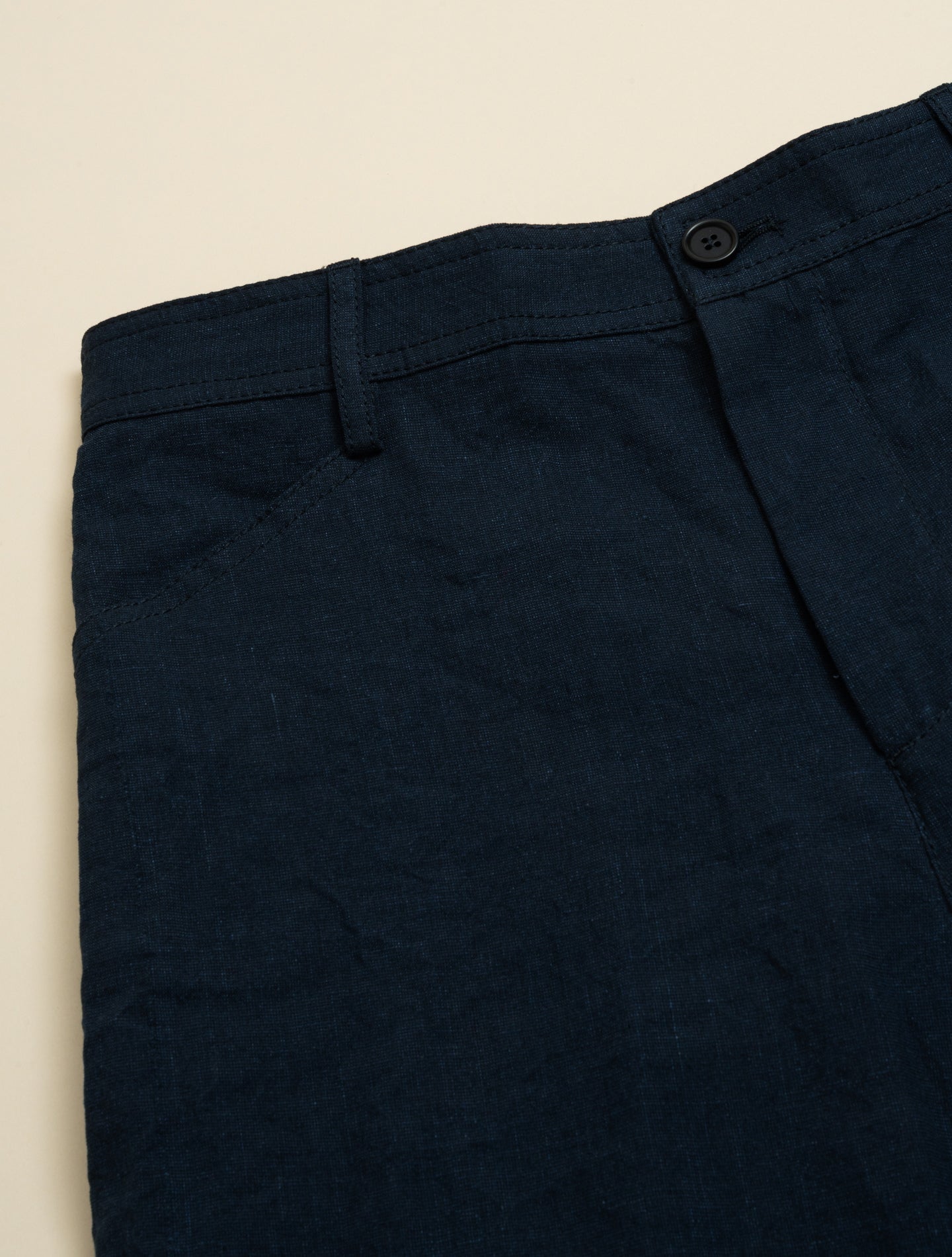 Cotton Linen Cargo - style Trousers - AA Capsule Collection Navy Aspesi Trousers IT 38