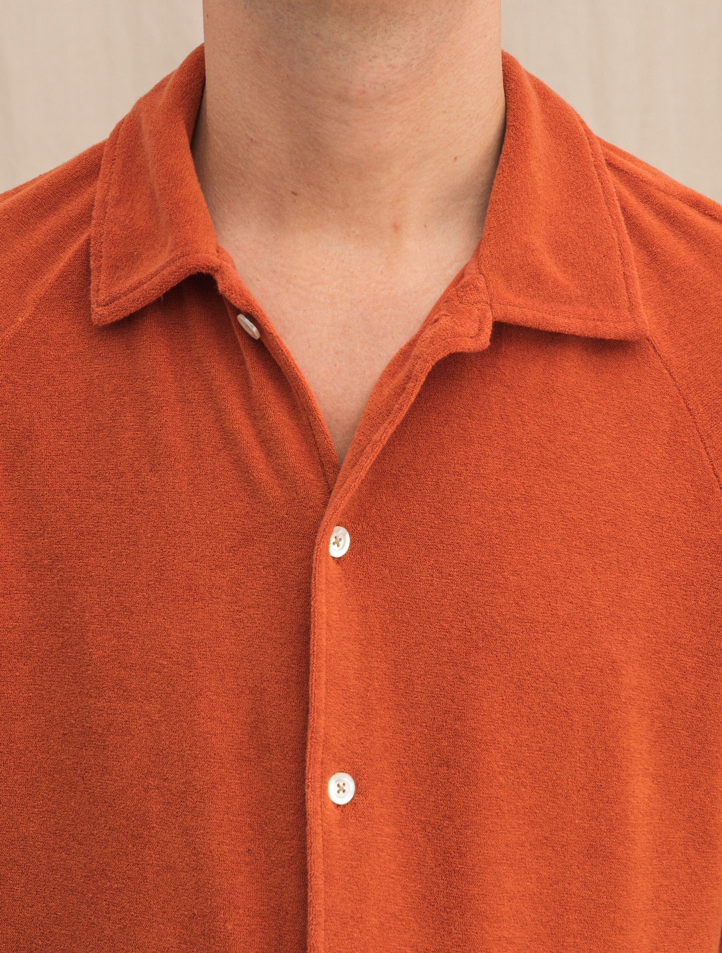 Cotton Mix Terry Cruiser Polo Shirt Terracotta Massimo Alba Shirts S