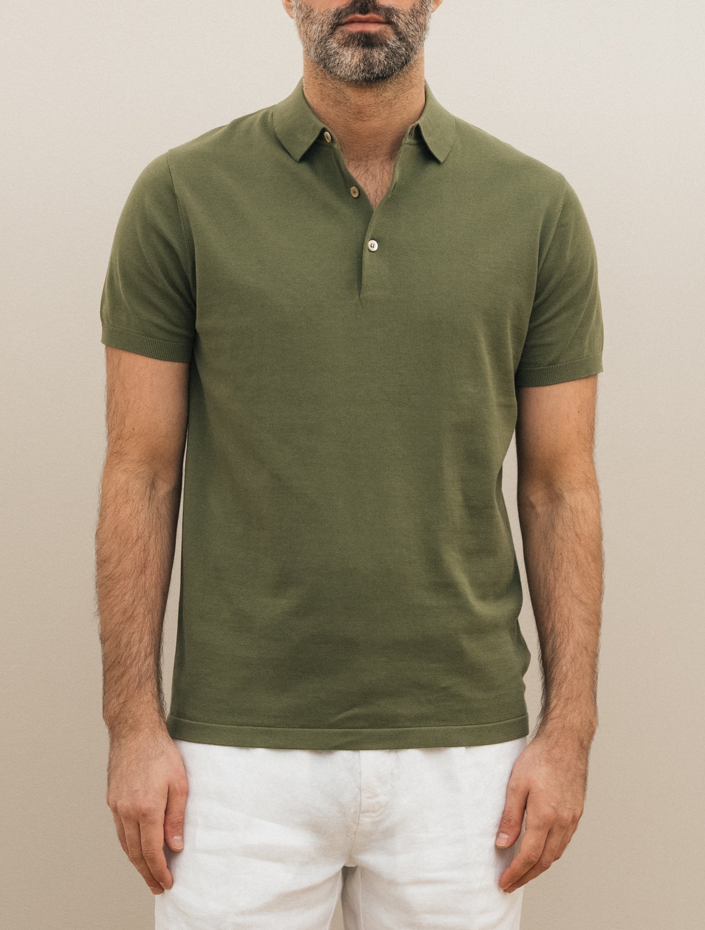 Cotton Polo Shirt Short Sleeve Green Aspesi Polo shirts 48