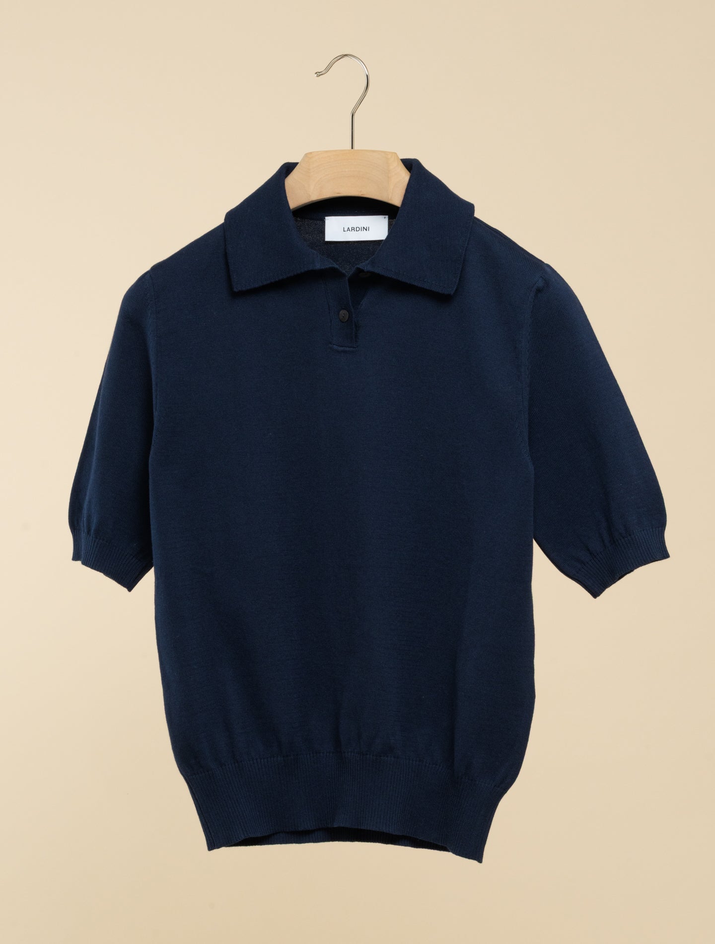 Cotton Polo Shirt Short Sleeve Navy Lardini Polo shirts XS