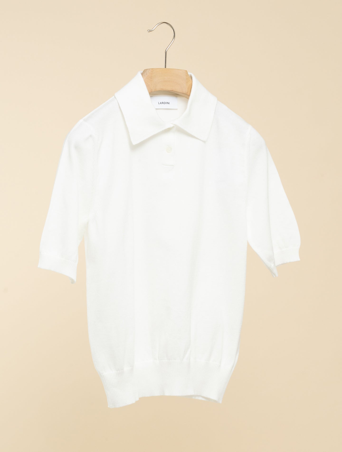 Cotton Polo Shirt Short Sleeve White Lardini Polo shirts XS