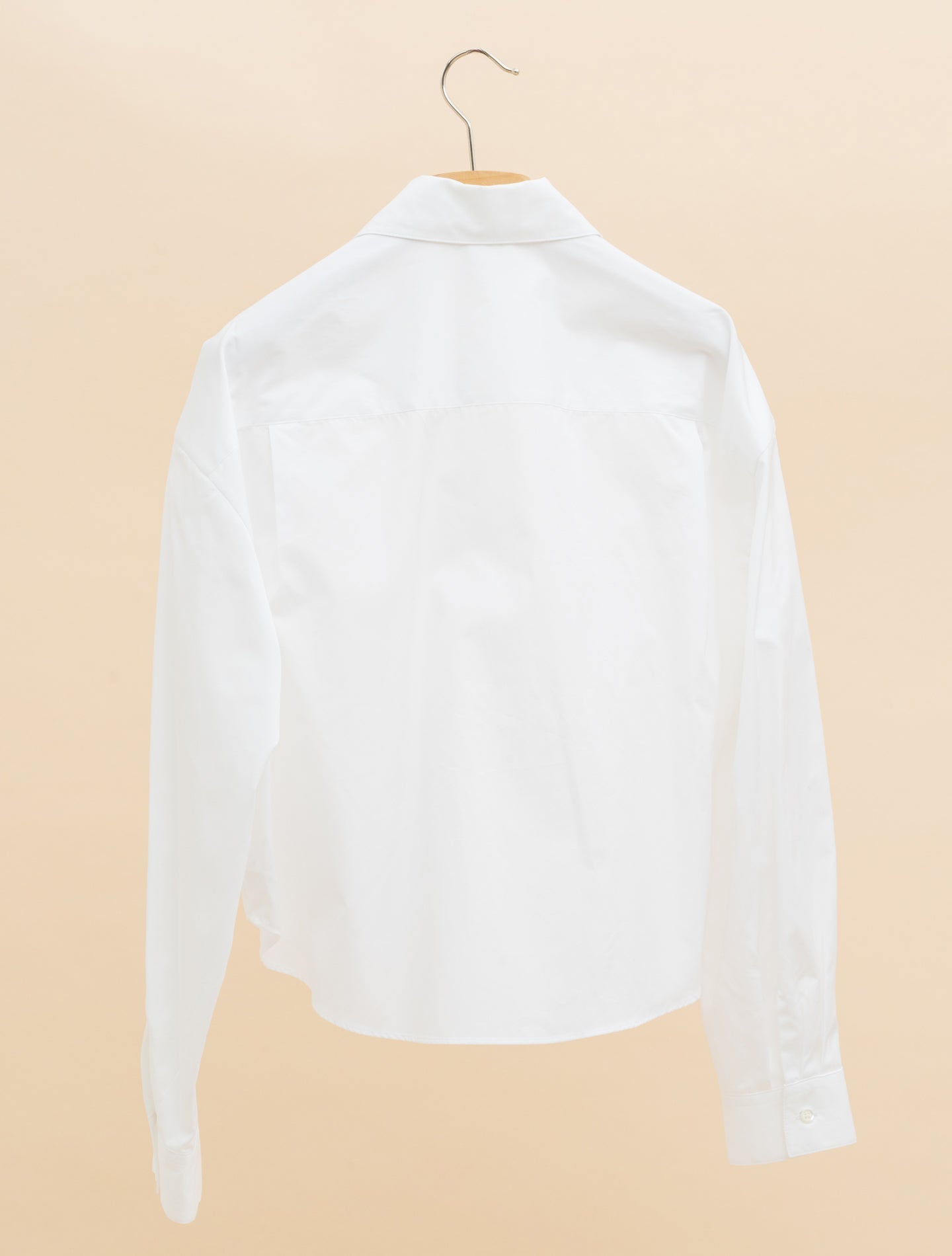 Cotton Poplin Cropped Shirt White Aspesi Shirts IT 38