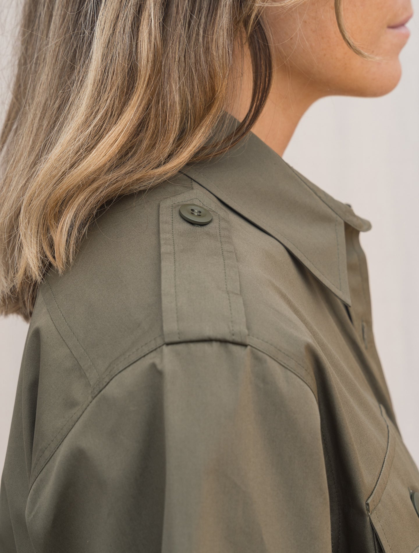 Cotton Poplin Utility Shirt Short Sleeve Militare Aspesi Shirts IT 38