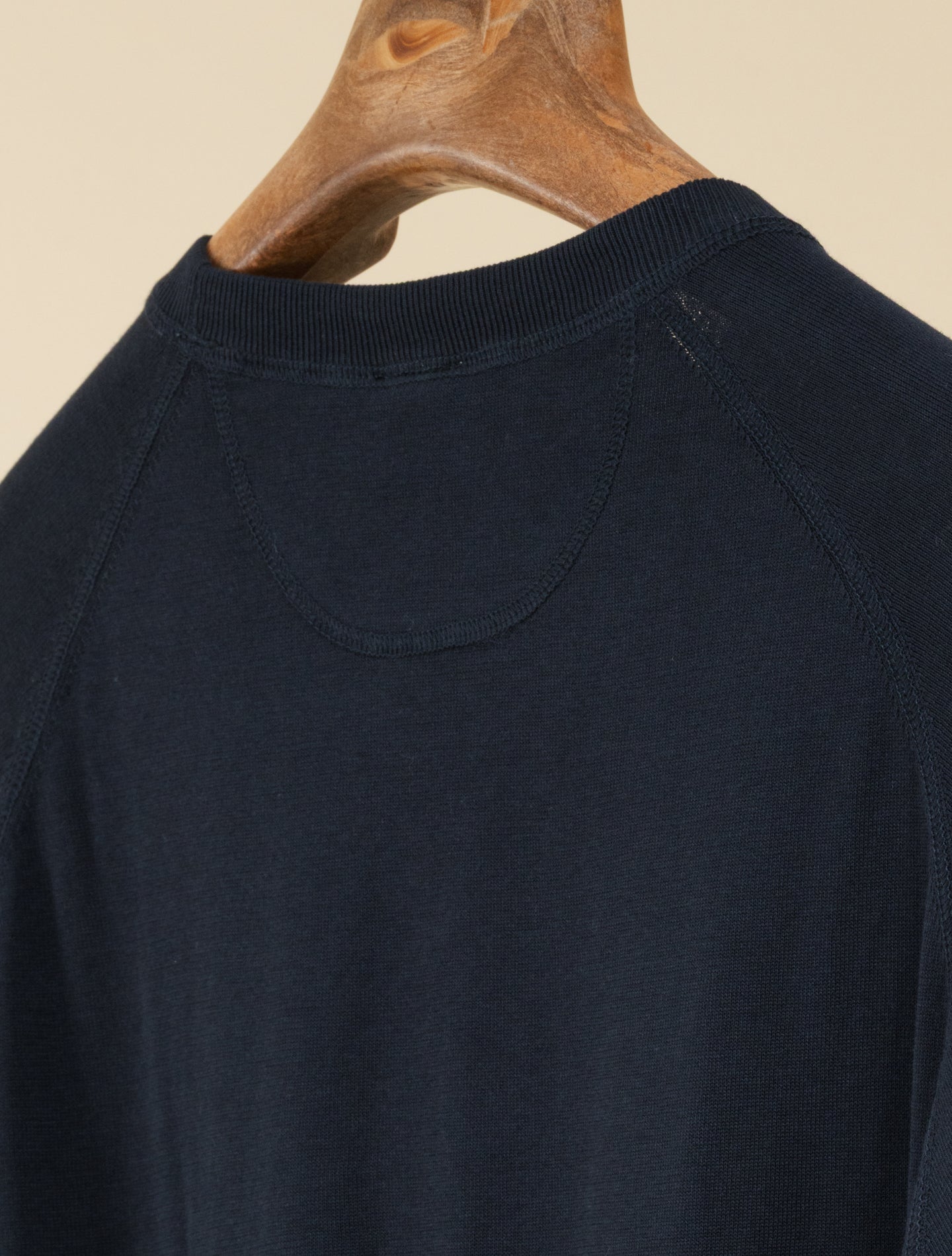 Cotton Raglan Crewneck Sweater Navy Aspesi Knitwear 50