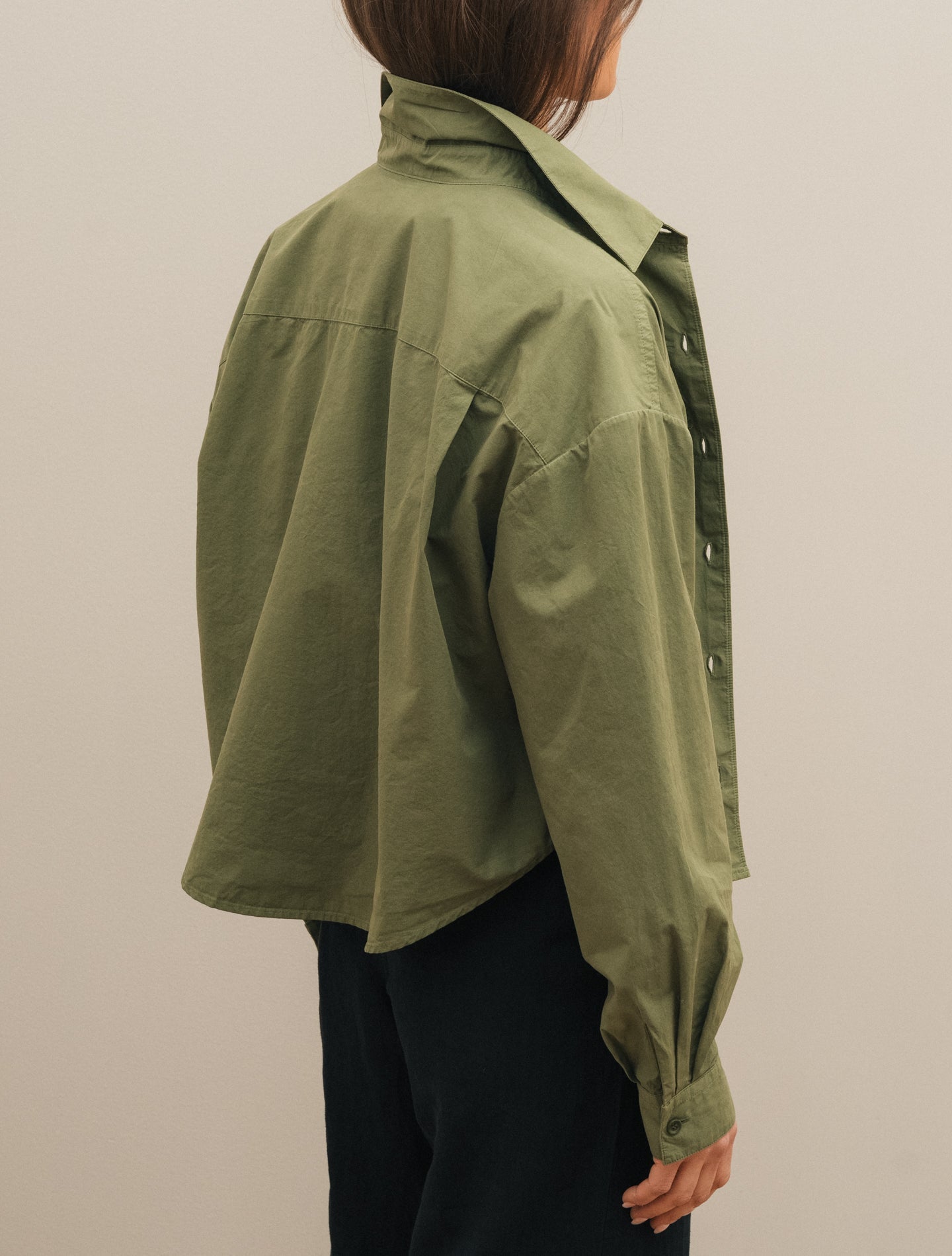 Cotton Shirt Jacket Green Aspesi Overshirts IT 38