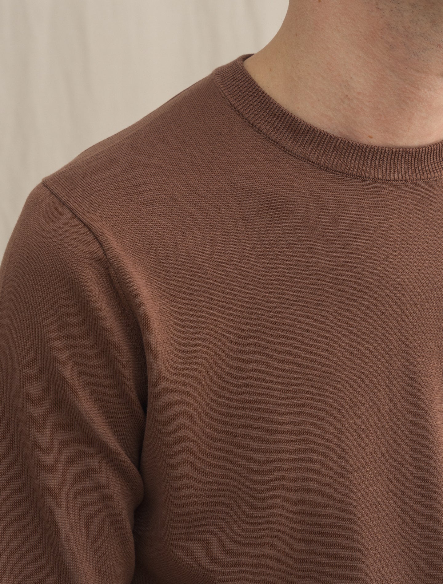 Cotton Silk Crewneck Terra Aspesi Knitwear 48