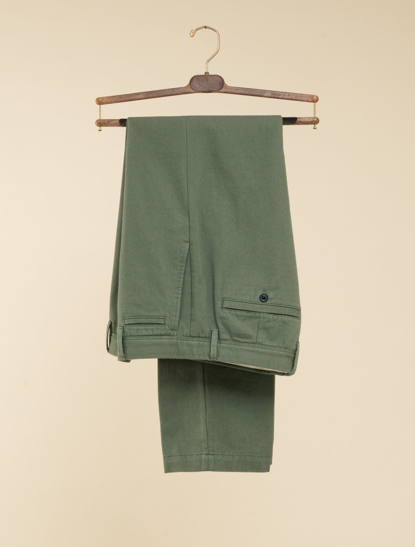 Cotton Slacks Regular Fit Trousers Green Incotex Trousers 30