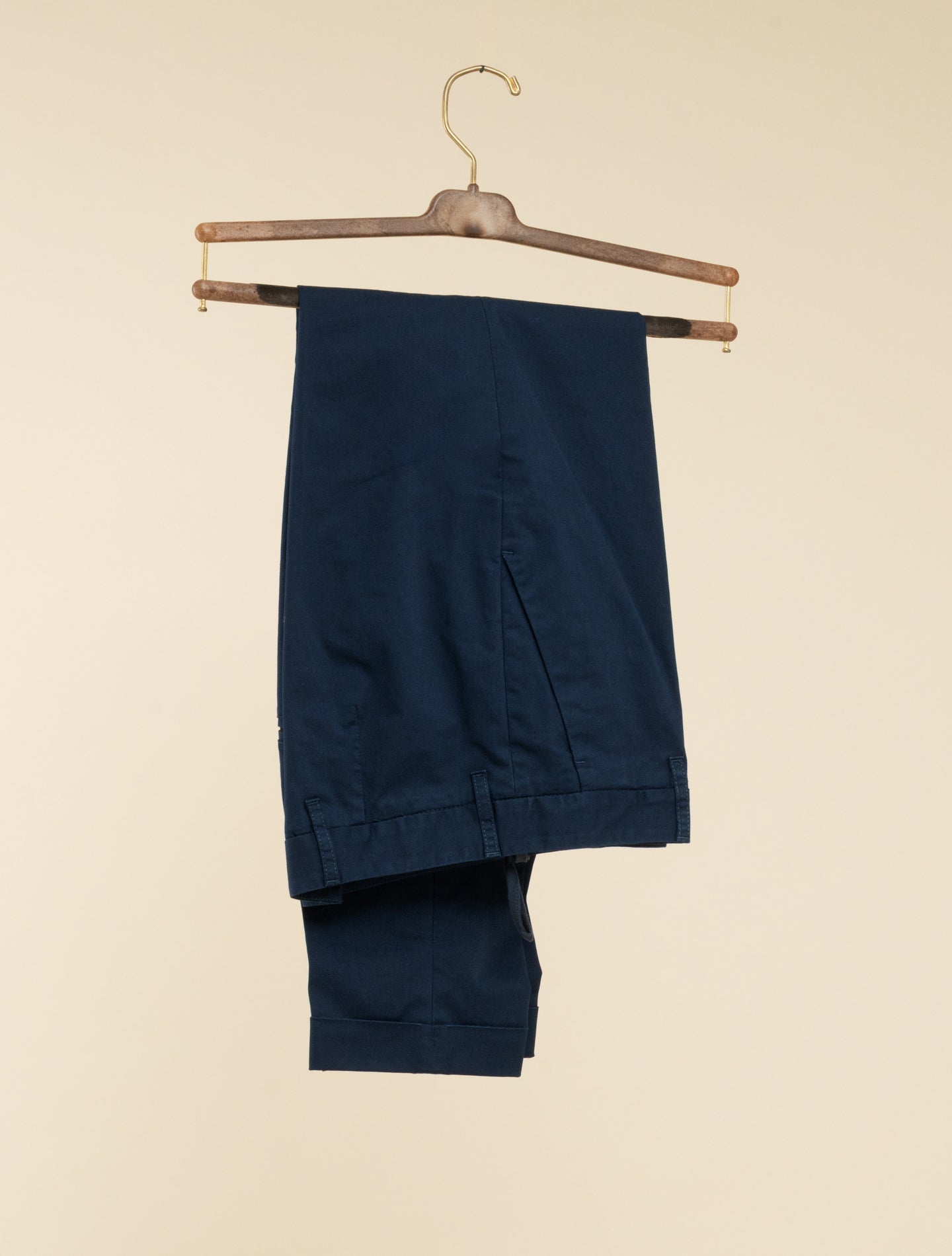 Cotton Straight Leg Trousers Navy Aspesi Trousers IT 38