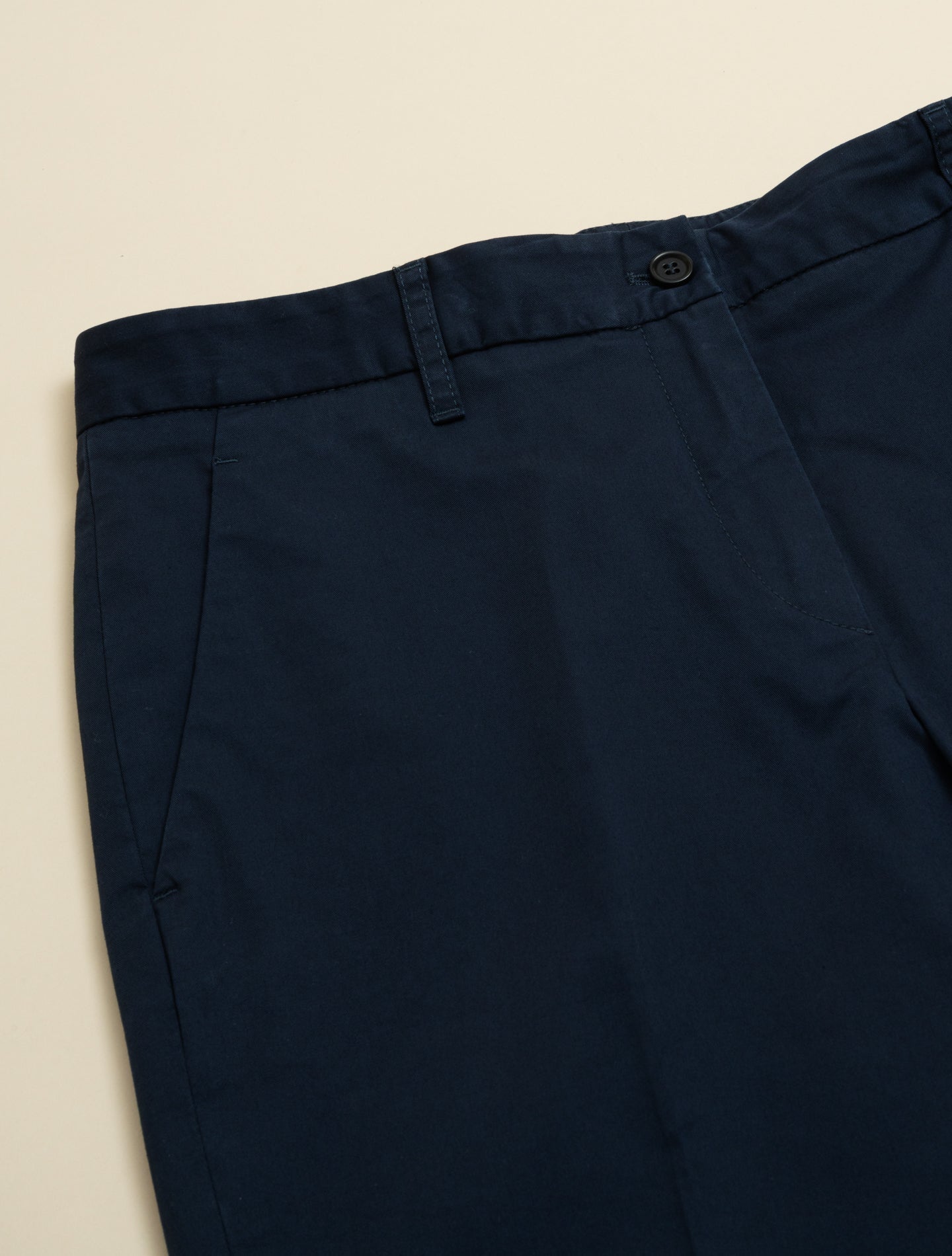 Cotton Straight Leg Trousers Navy Aspesi Trousers IT 38