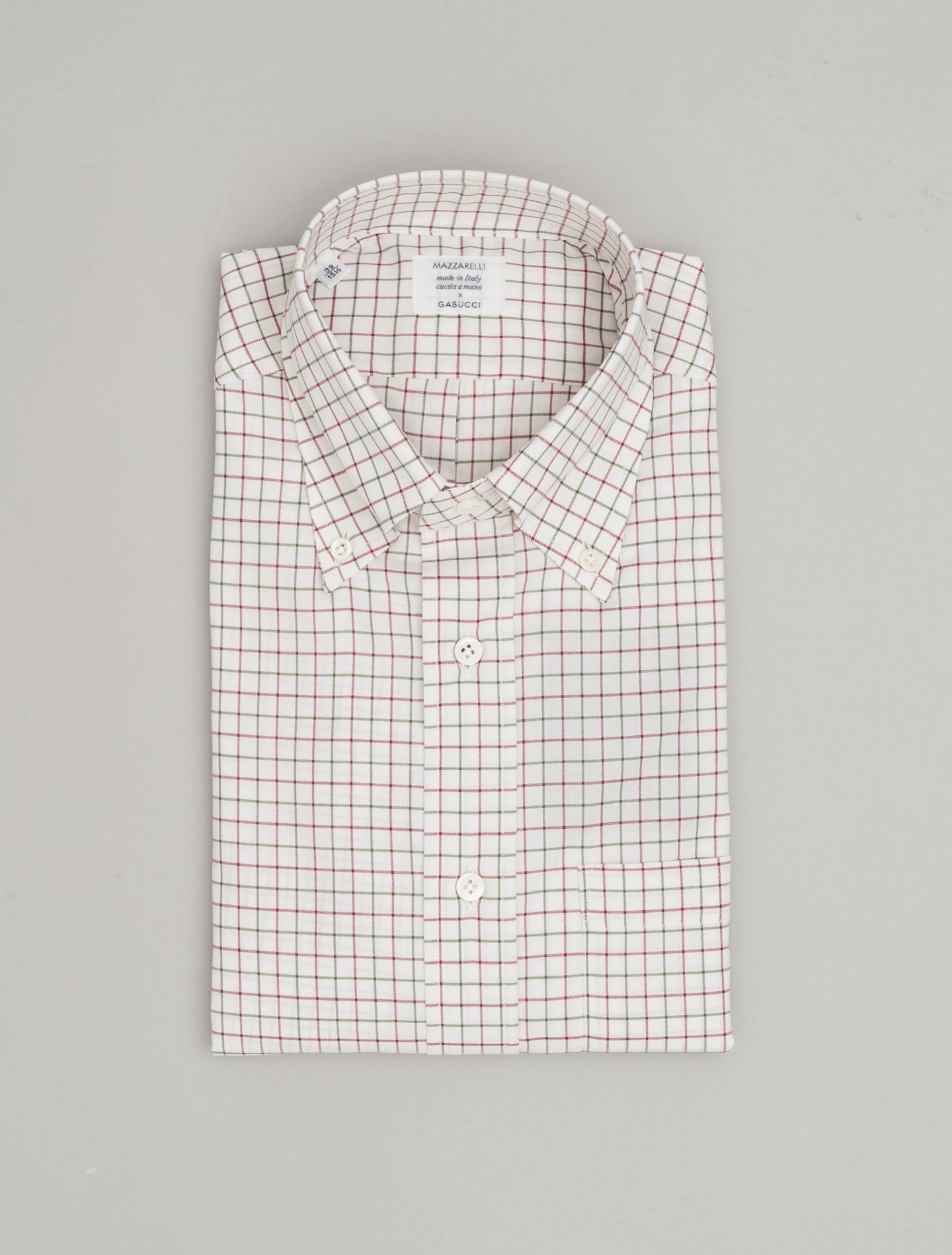 Cotton Tattersall IVY fit Shirt Green Mazzarelli Shirts 39