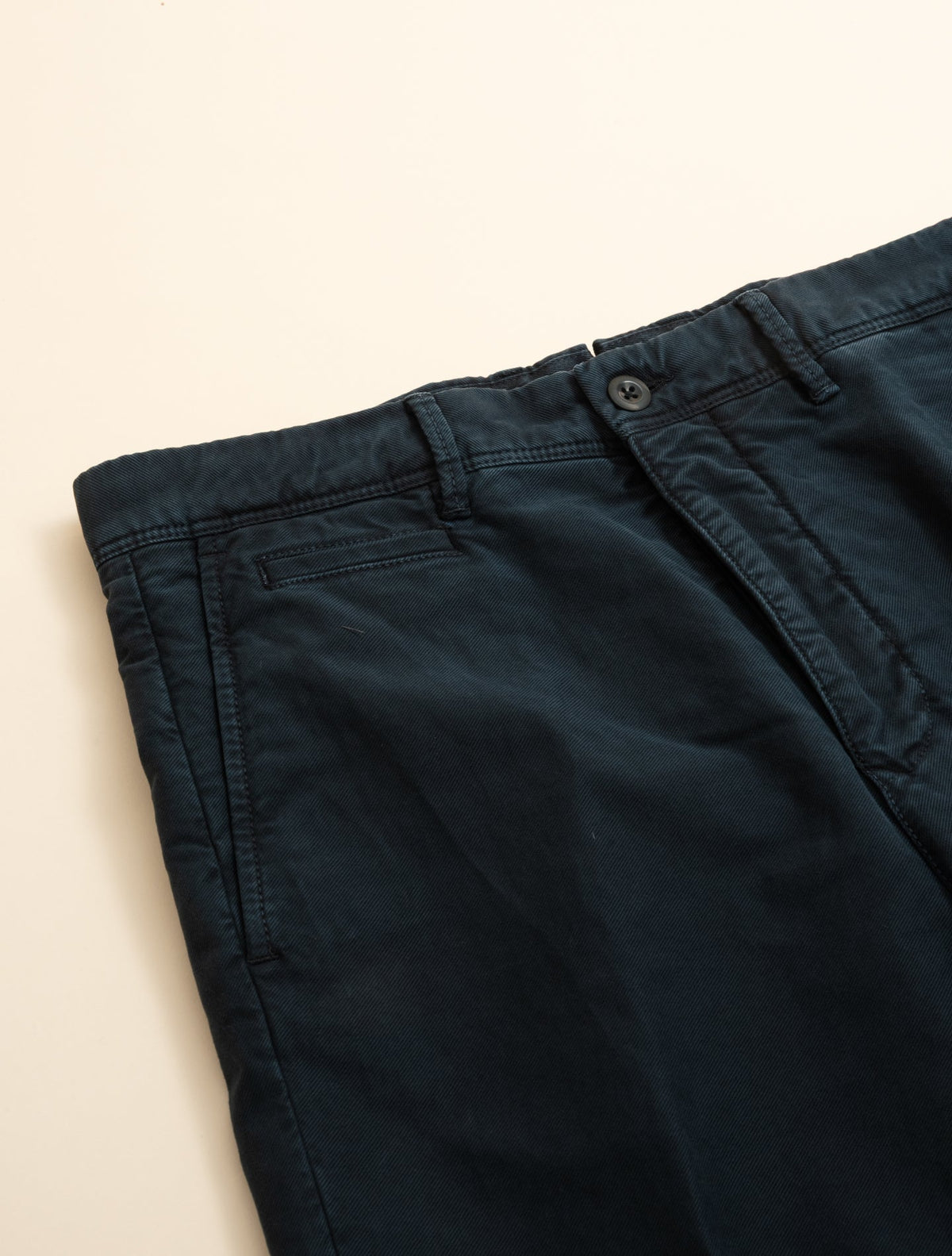 Cotton Tricochino Regular Fit Slacks Navy Incotex Trousers 30