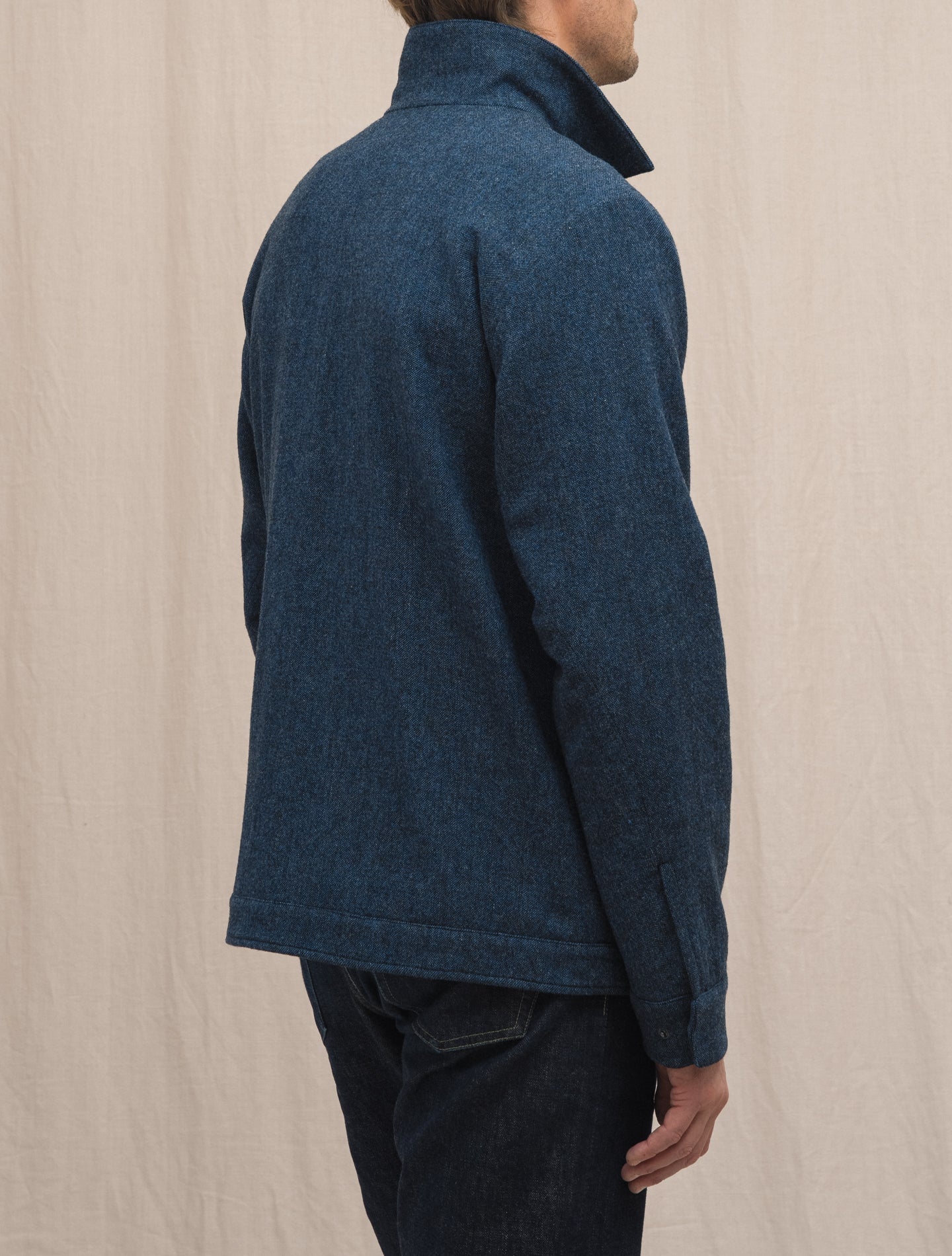 Court Wool Shirt Jacket Blue Aspesi Outerwear S