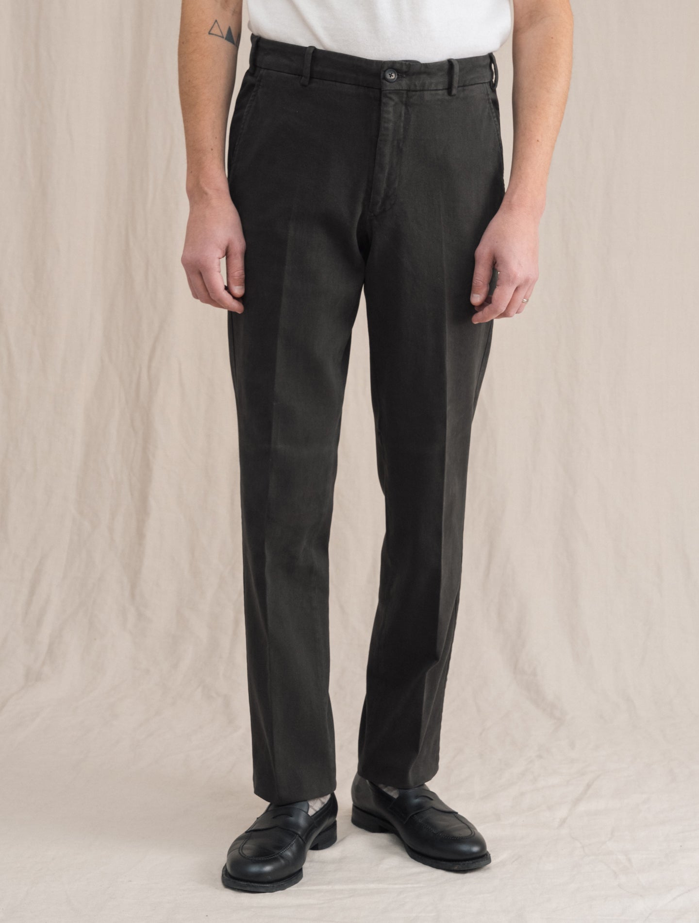 Dallast Cotton Twill Trousers Brown | Gabucci