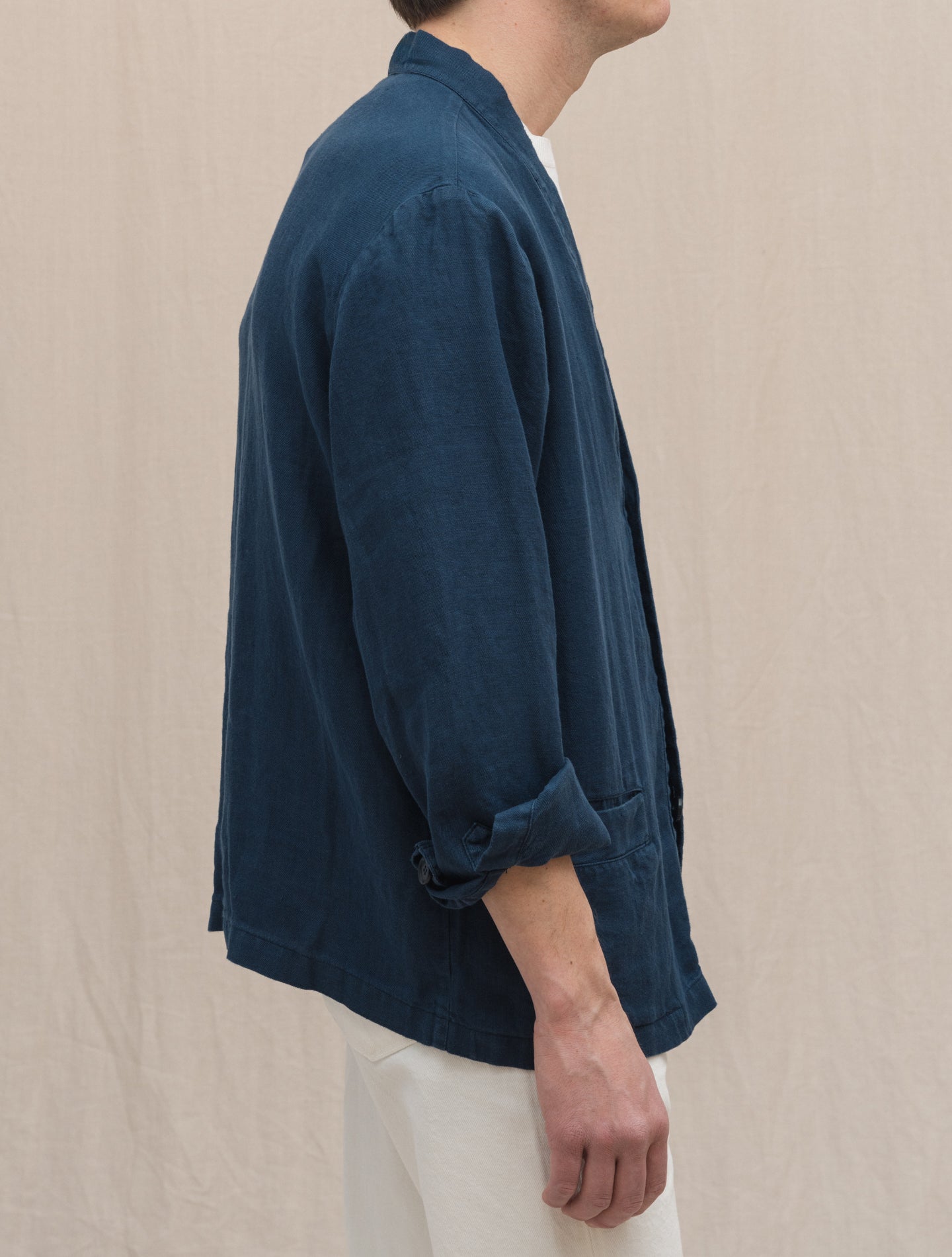 David Washed Canapa Cardigan Navy Aspesi Outerwear S
