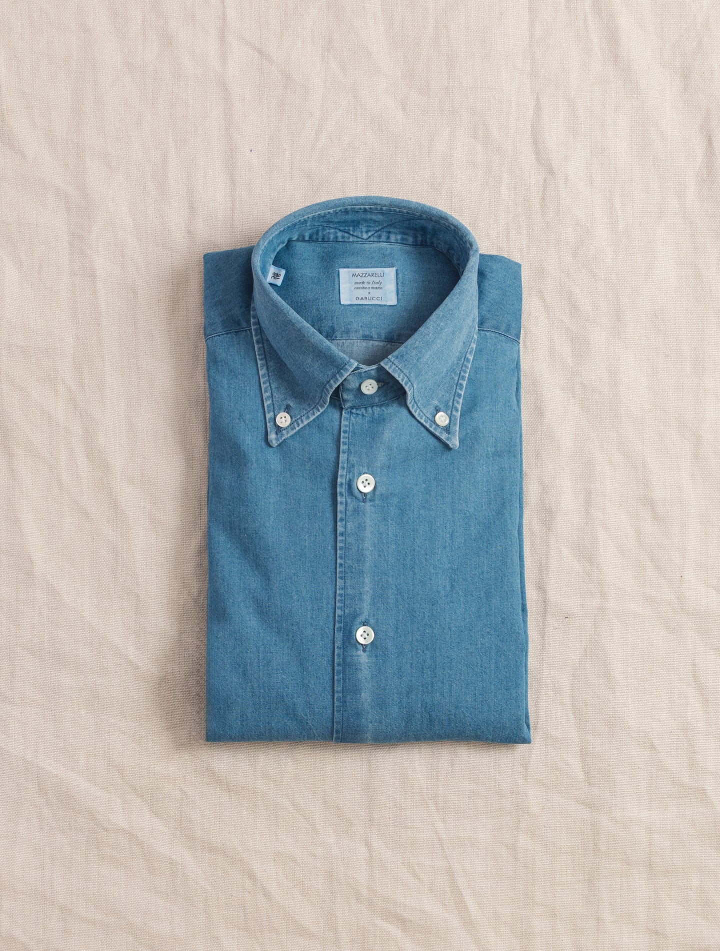 Denim Button Down Shirt Blue | Gabucci